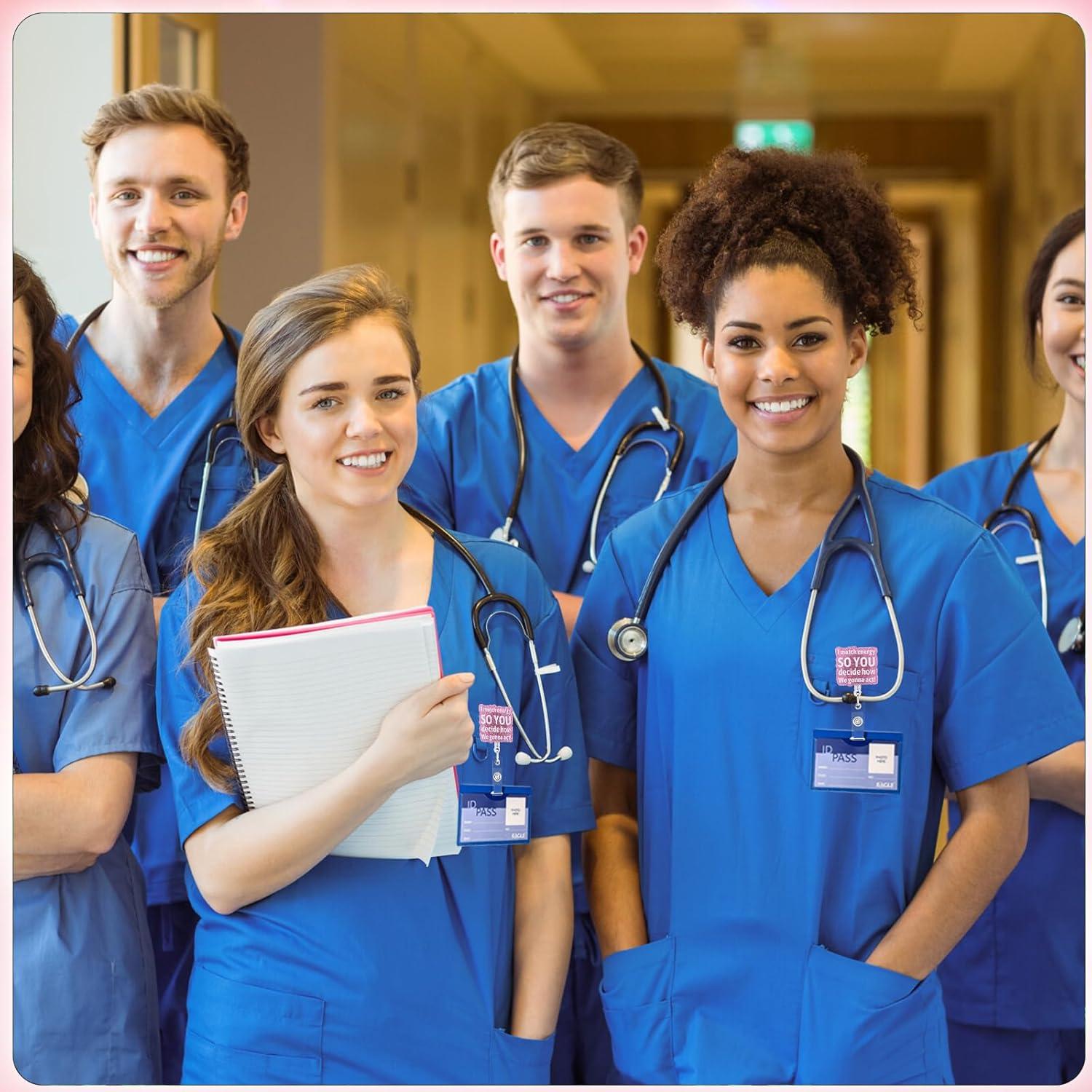 Soporte Retráctil para Insignias Namifin Rosa Brillante