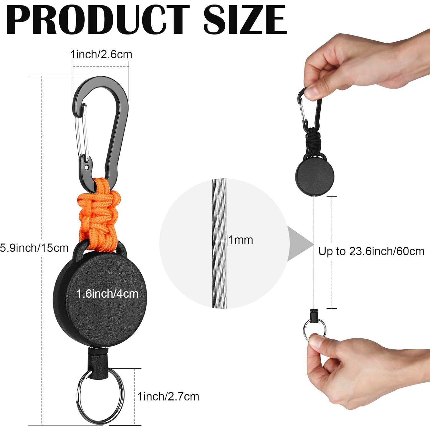 Porta Credenciales Retráctil Levateeta - Paquete de 4 Colores