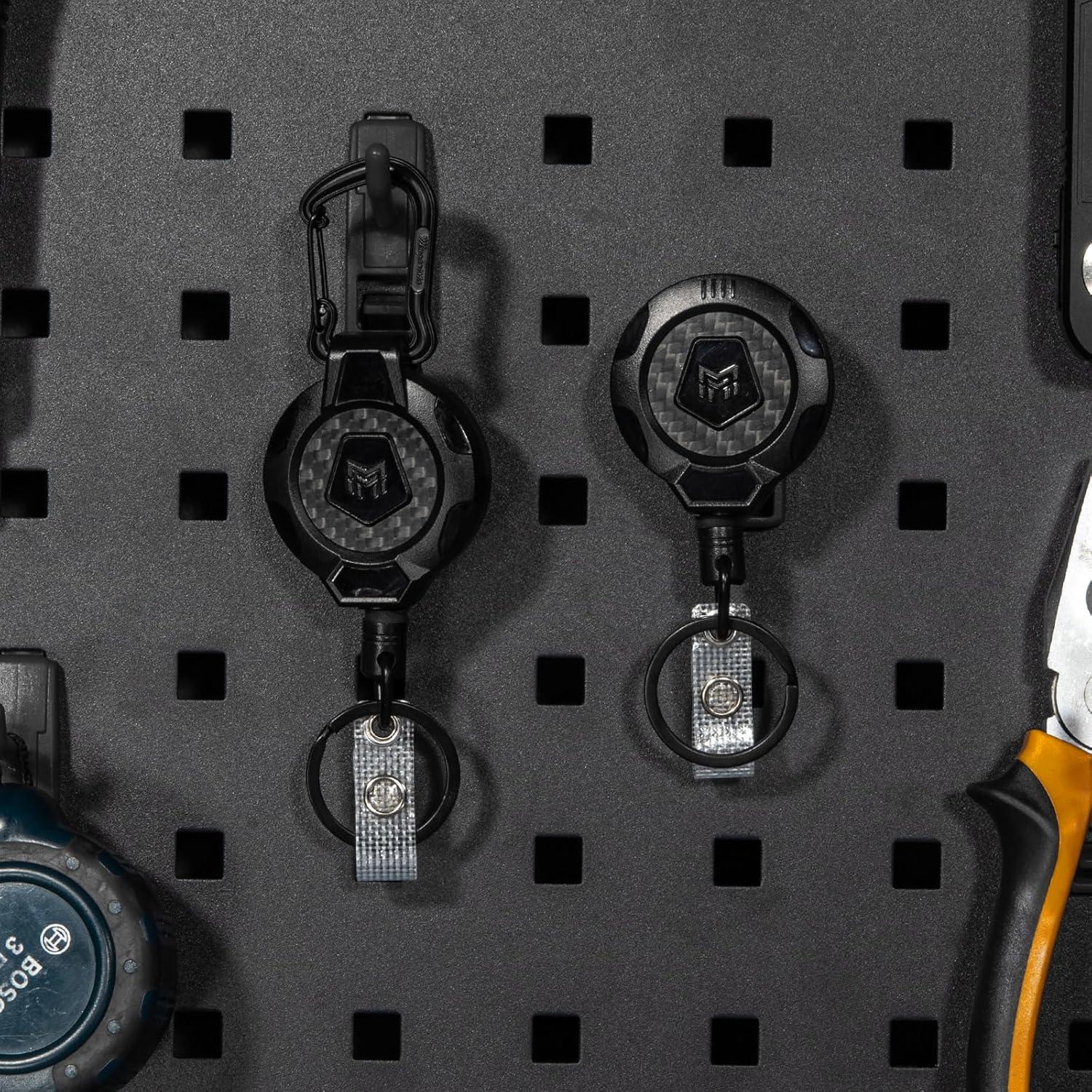 Llavero Retráctil MNGARISTA Mejorado 2 Piezas Clip y Carabiner