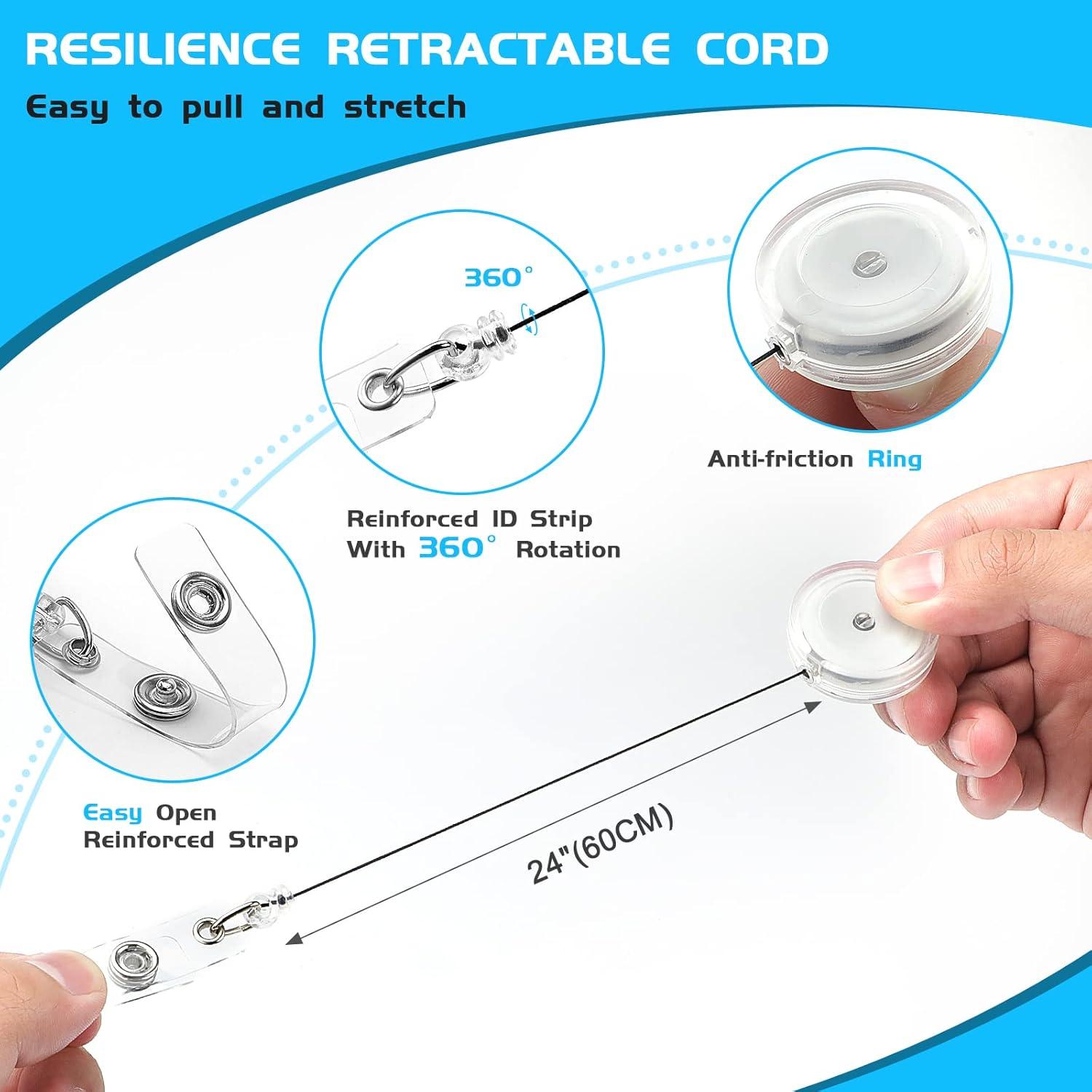 Paquete de 25 carretes de insignias retráctiles Maileto