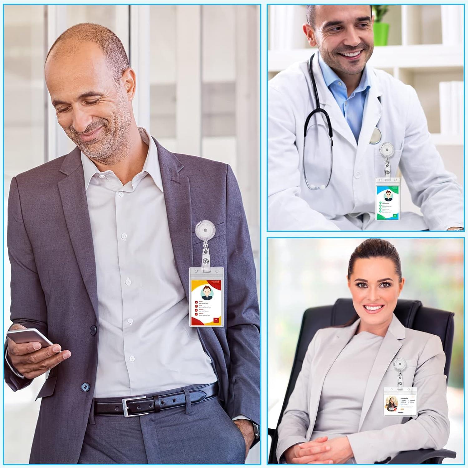 Paquete de 25 carretes de insignias retráctiles Maileto