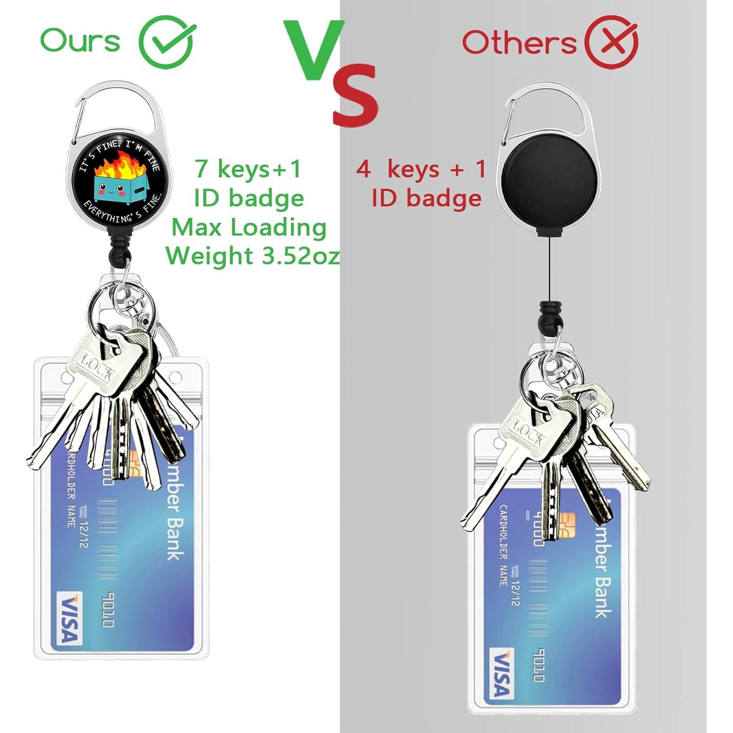 Clip de Insignia Retráctil Gctriki 3 Piezas Basura en Llamas