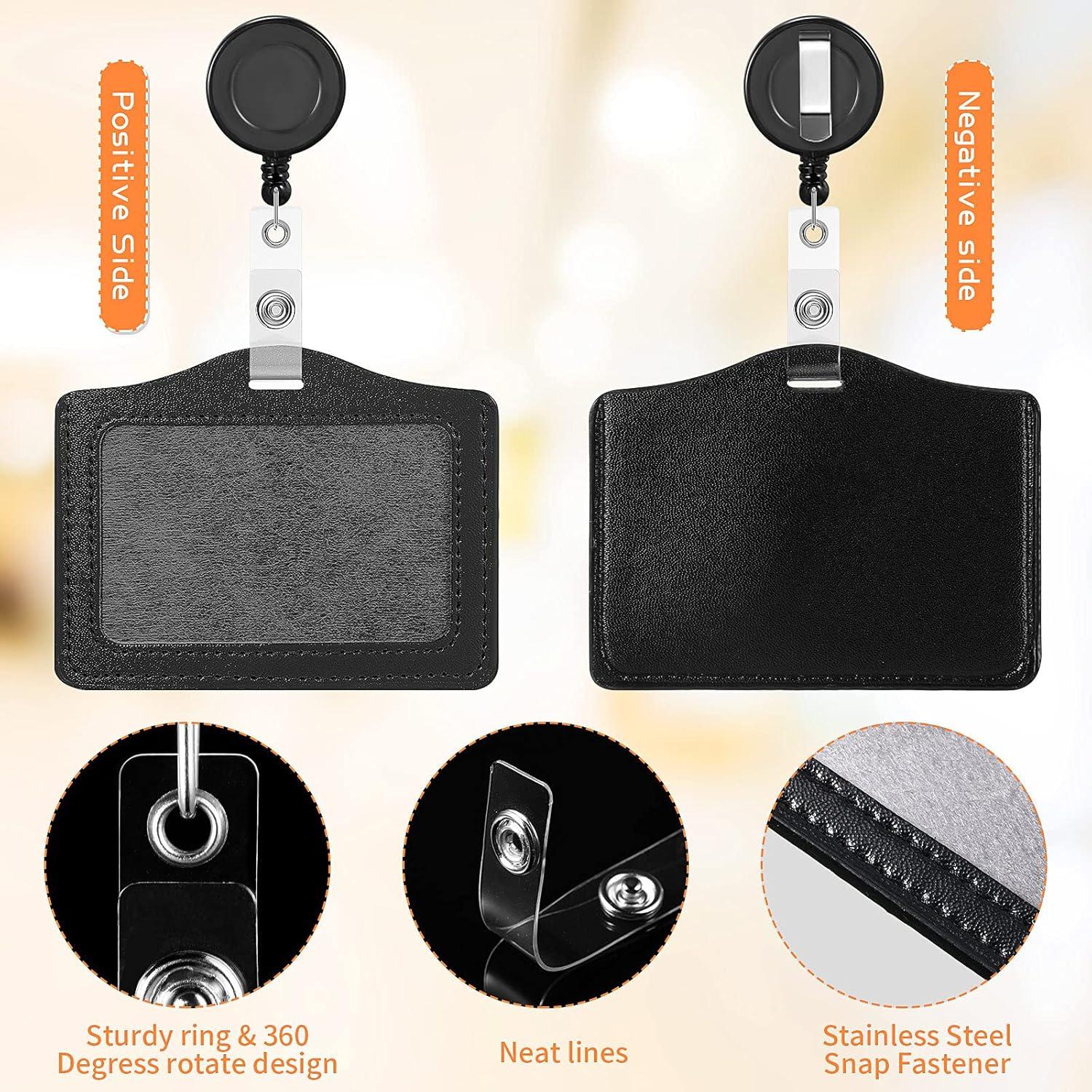 24 Portatarjetas Retráctiles Tenare Multicolor con Clip PU