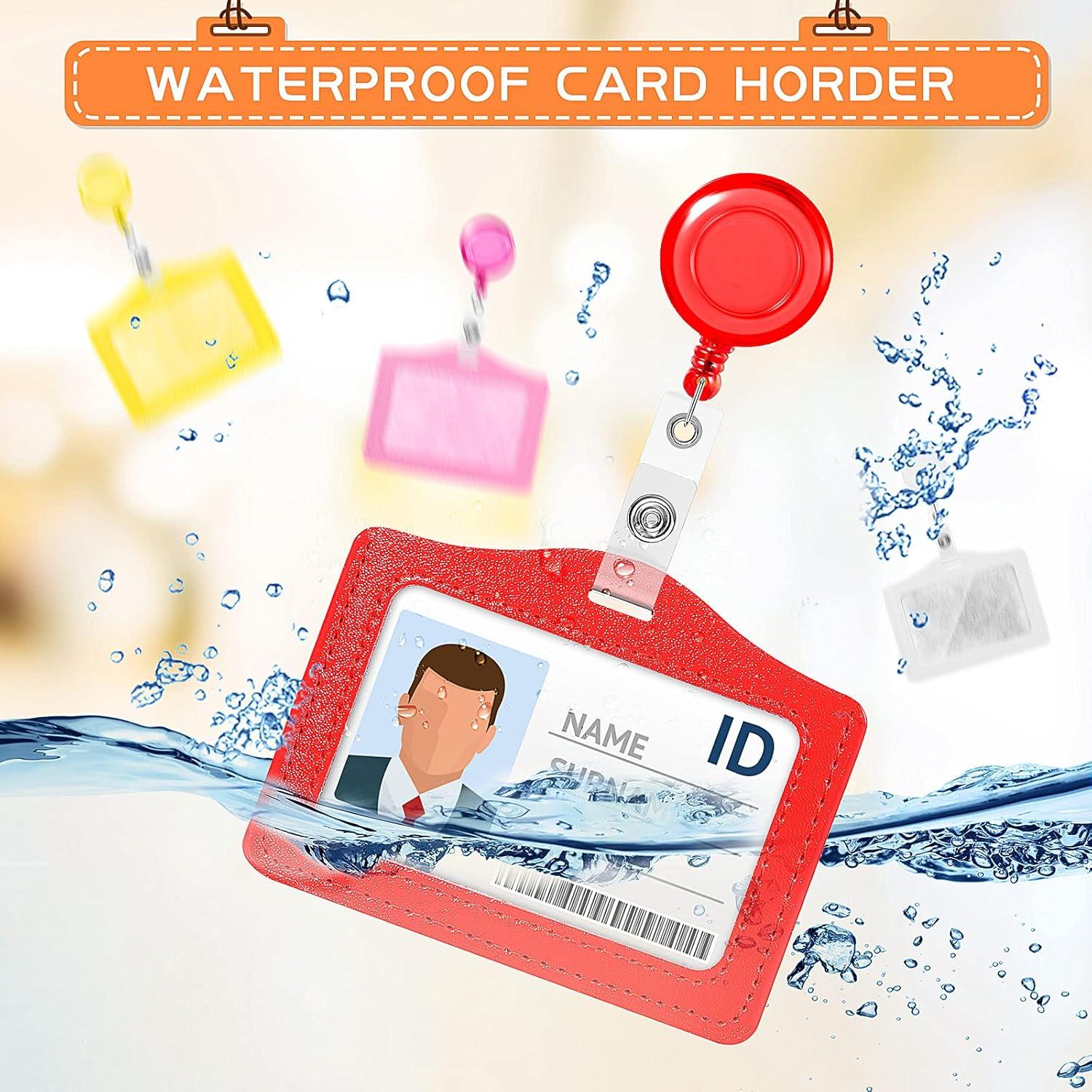 24 Portatarjetas Retráctiles Tenare Multicolor con Clip PU