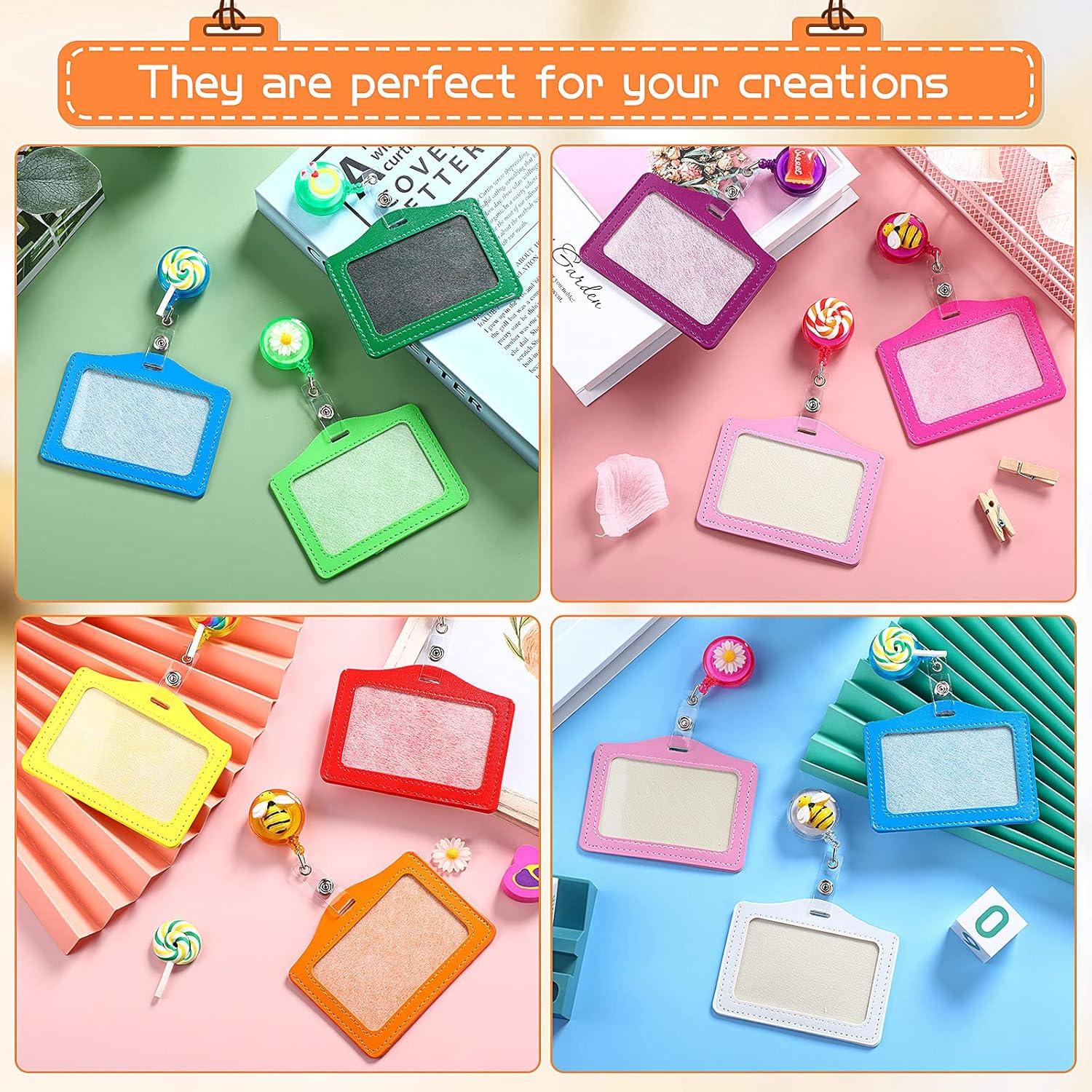 24 Portatarjetas Retráctiles Tenare Multicolor con Clip PU