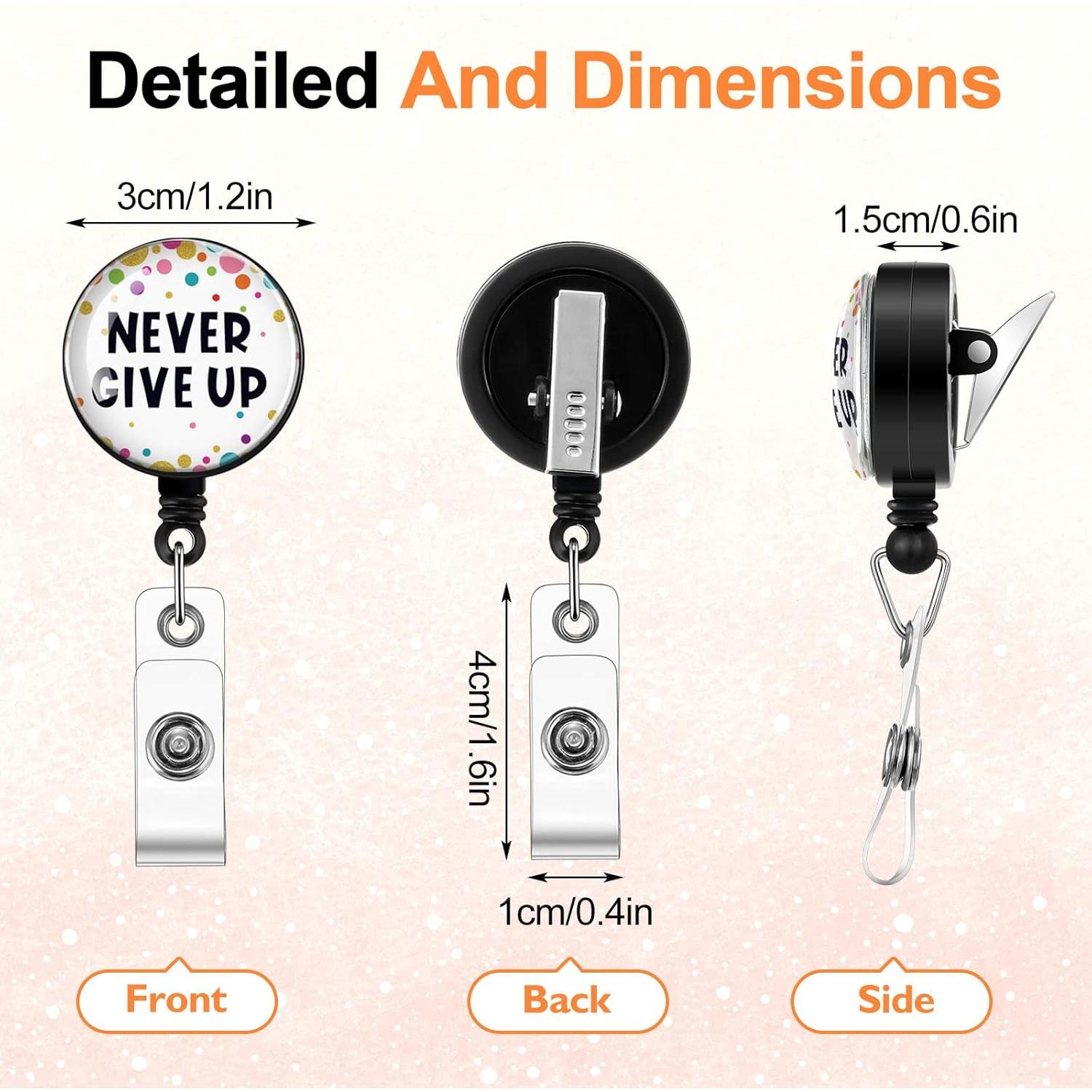 Outus 10 Sujetadores de Tarjetas Retráctiles Motivacionales