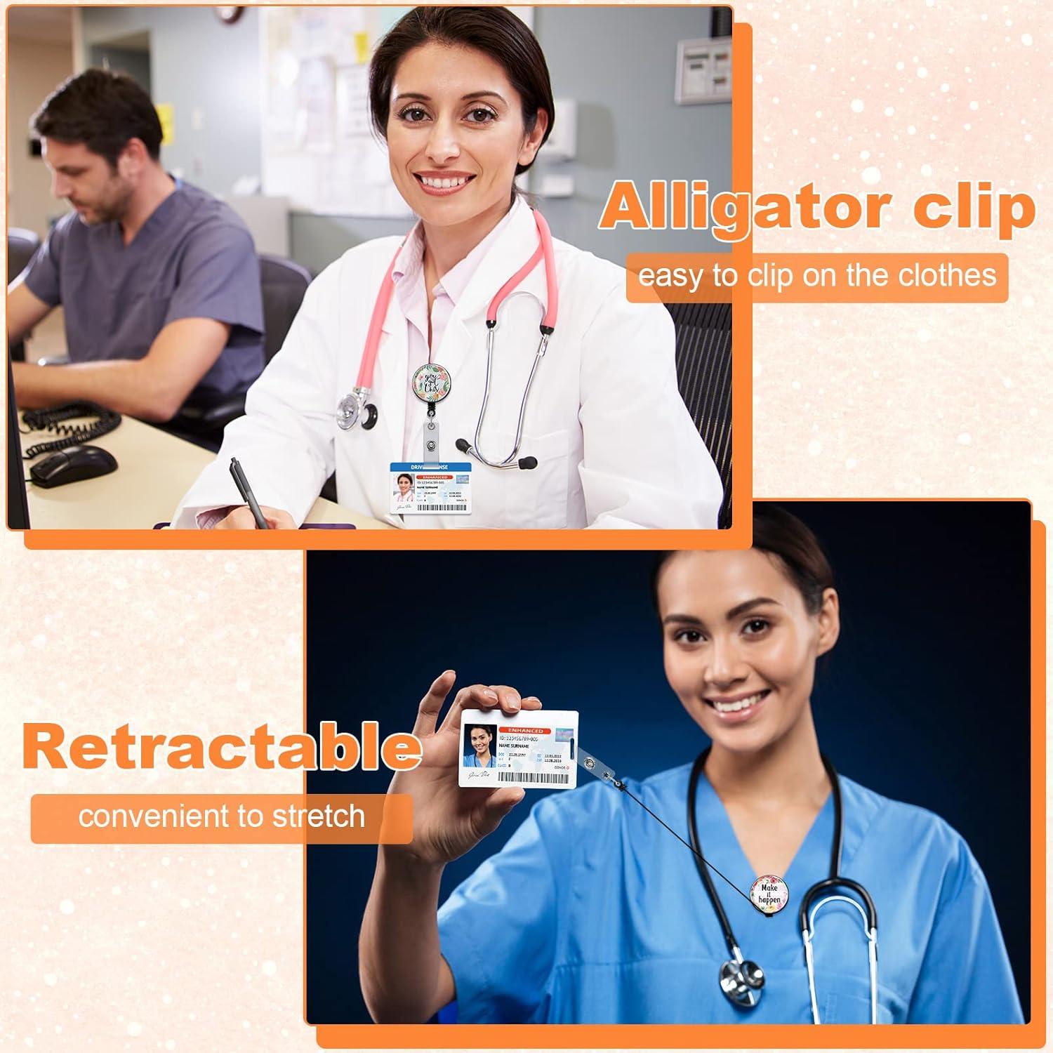 Outus 10 Sujetadores de Tarjetas Retráctiles Motivacionales