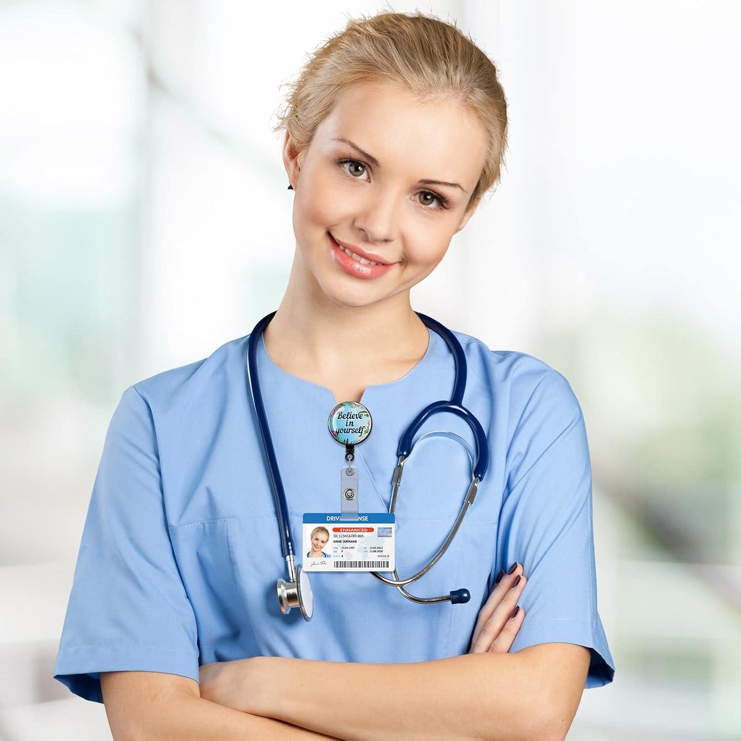 Outus 10 Sujetadores de Tarjetas Retráctiles Motivacionales