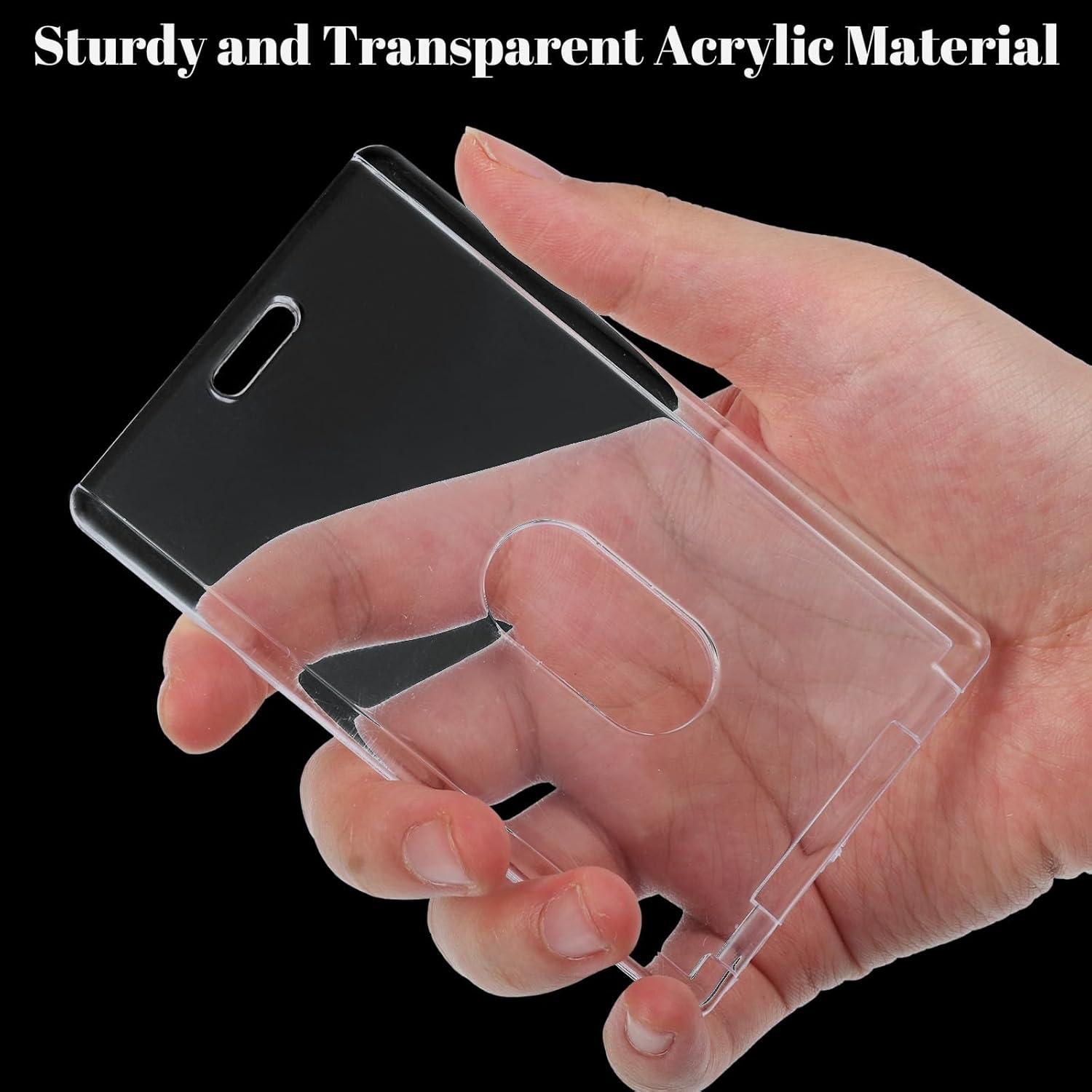 Set de 2 Portatarjetas Retráctiles Acrílico BESARME 94.7g