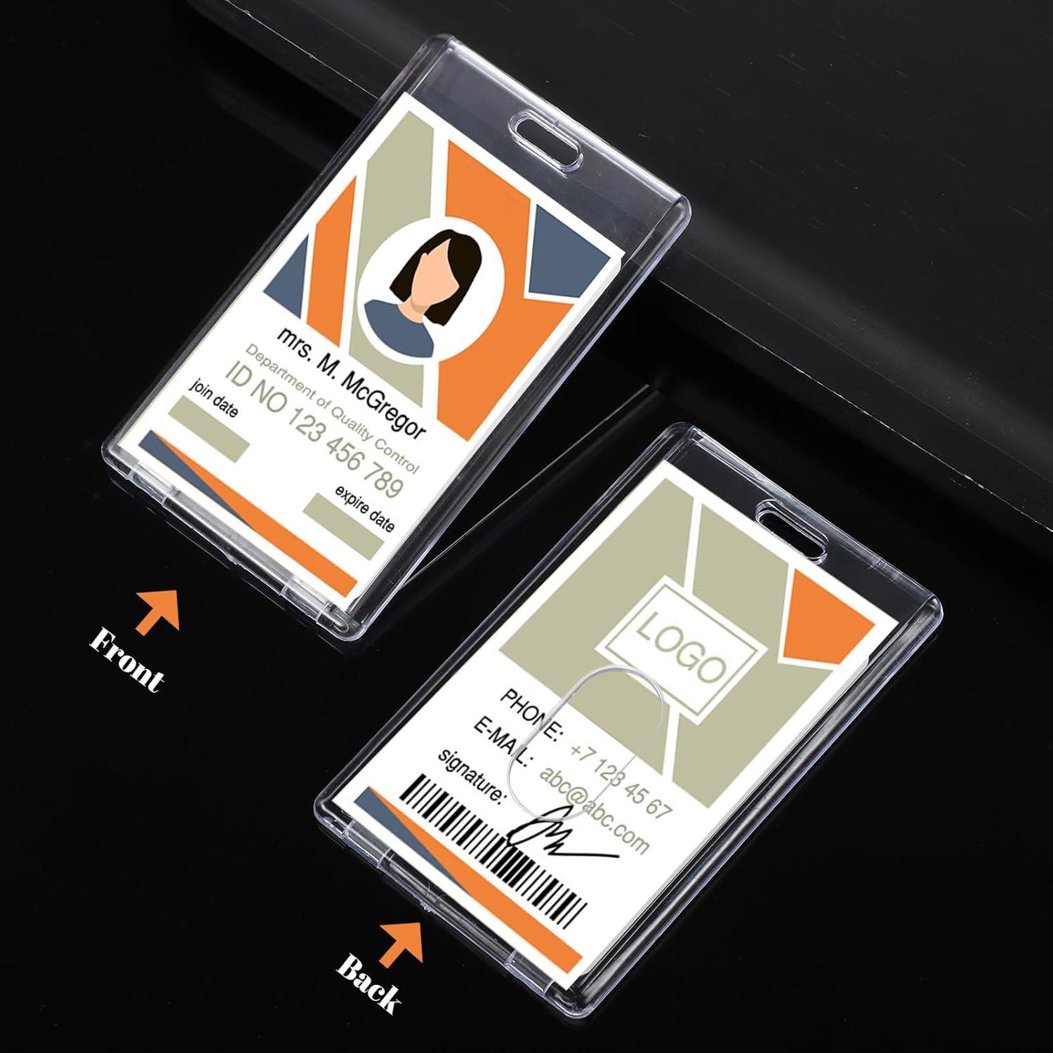 Set de 2 Portatarjetas Retráctiles Acrílico BESARME 94.7g