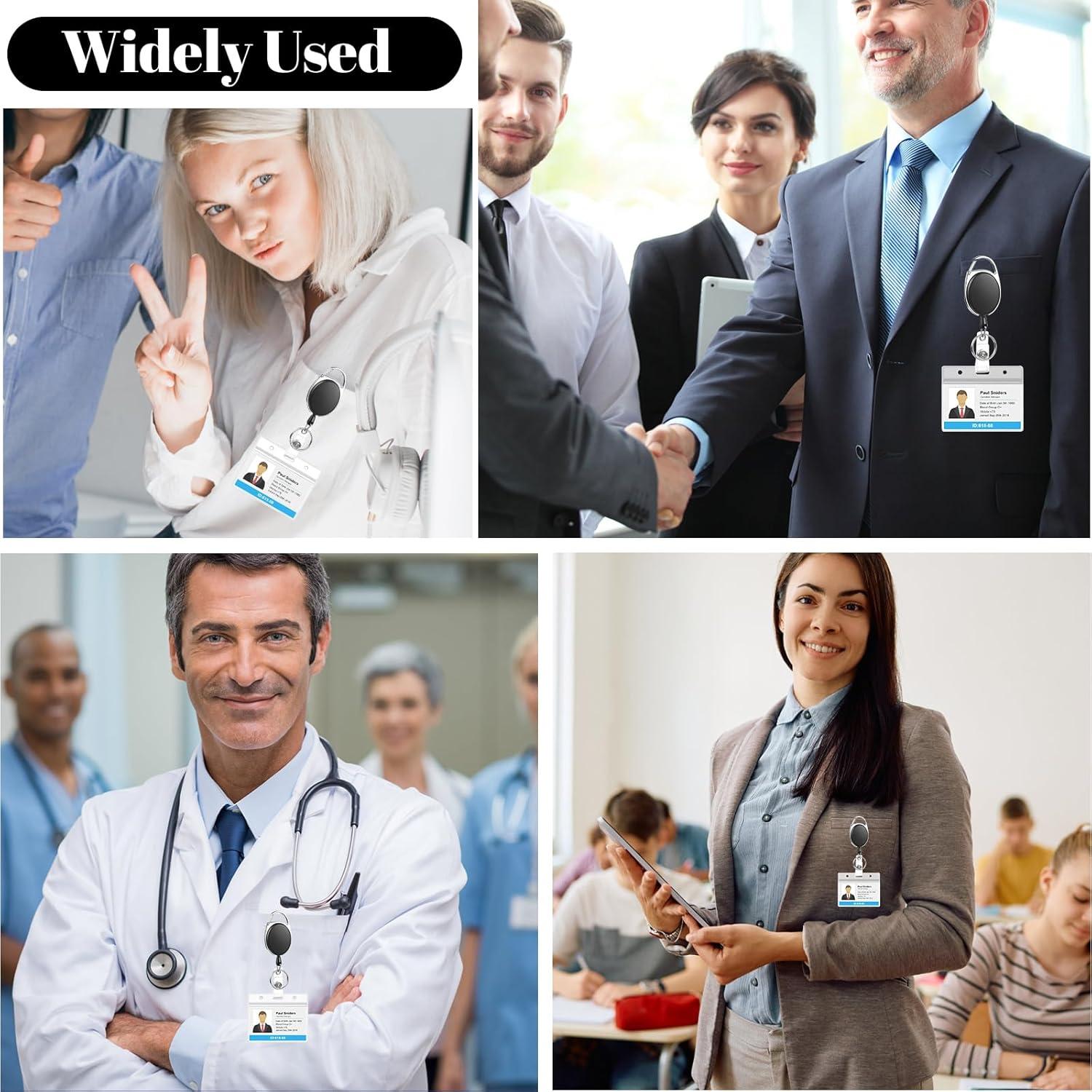 Set de 2 Portatarjetas Retráctiles Acrílico BESARME 94.7g