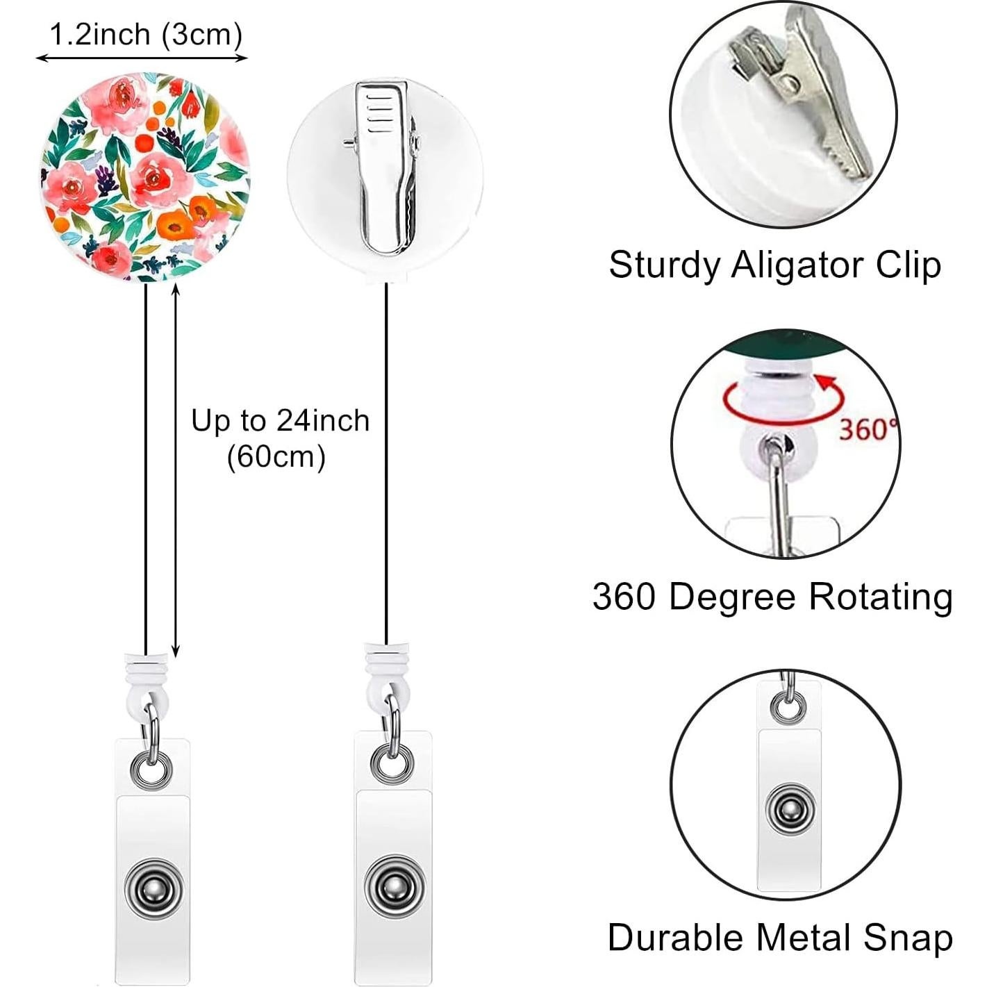 Funda de Insignia Retráctil Billteful 3pack Flor Rosa 60cm