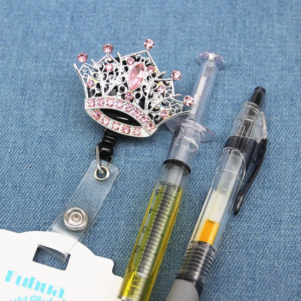 Portatarjetas retráctil BADGE REEL con corona de strass