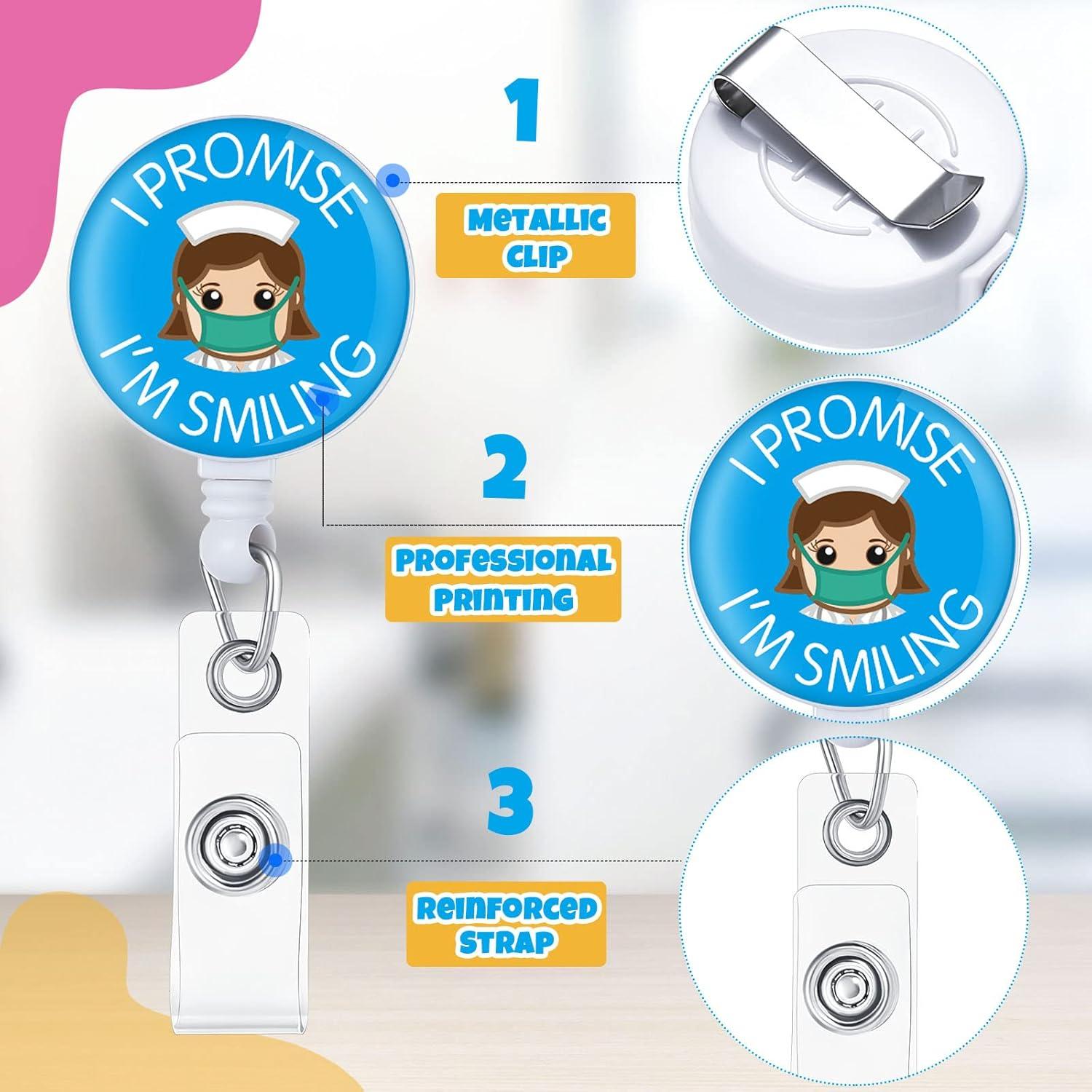 Paquete de 15 Sujetadores de Insignias Retráctiles Gueevin