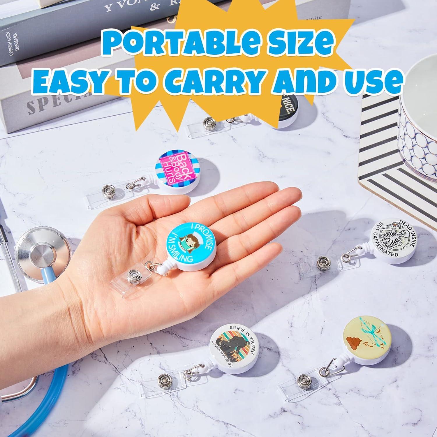 Paquete de 15 Sujetadores de Insignias Retráctiles Gueevin