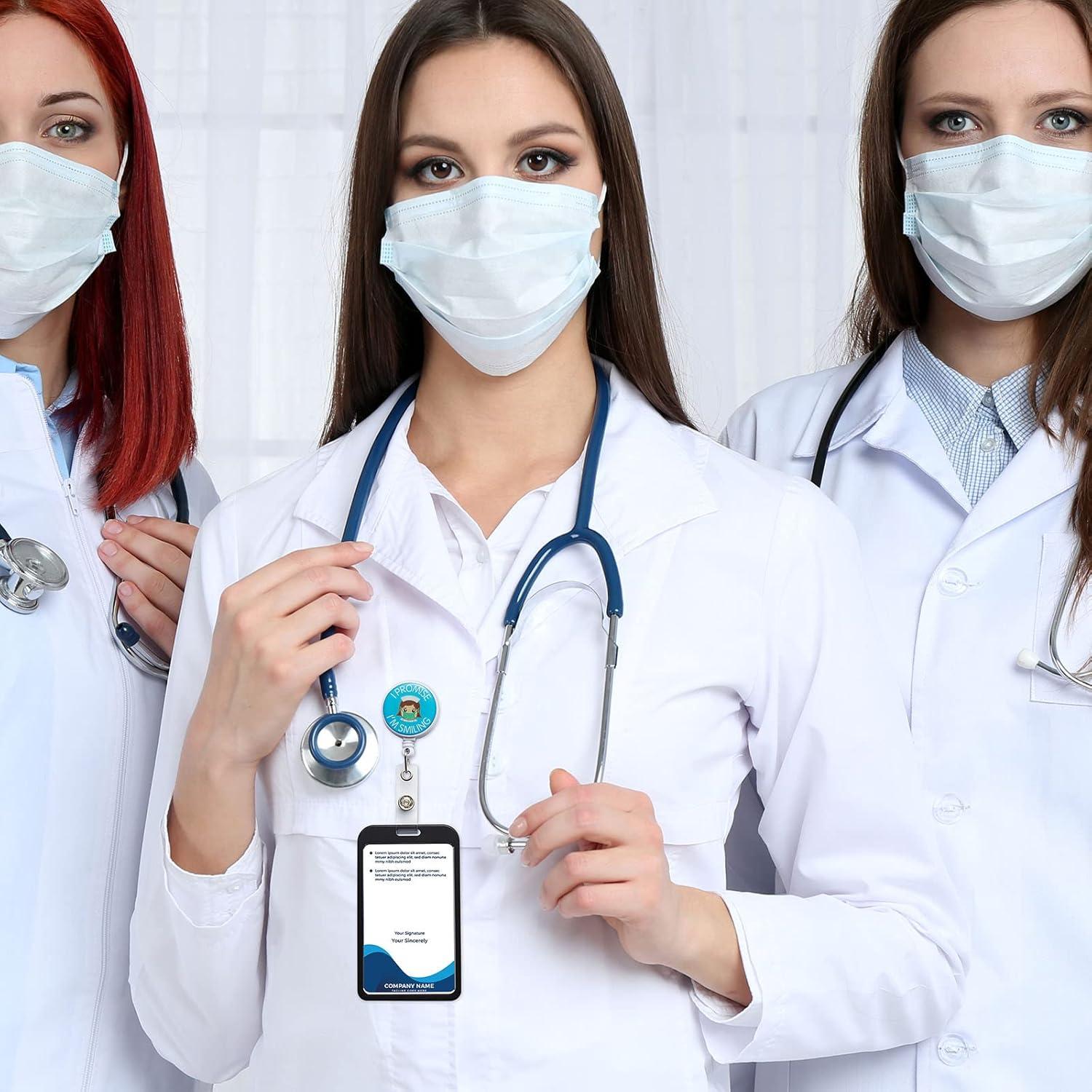 Paquete de 15 Sujetadores de Insignias Retráctiles Gueevin