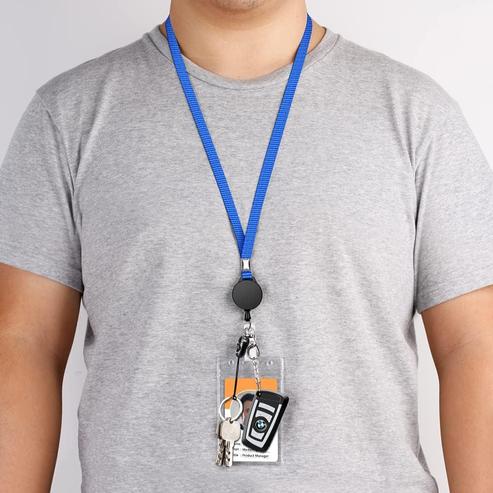 6 Cintas Retráctiles UpUGo para Insignias y Llaveros Azul