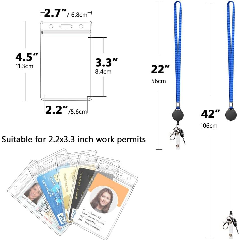 6 Cintas Retráctiles UpUGo para Insignias y Llaveros Azul