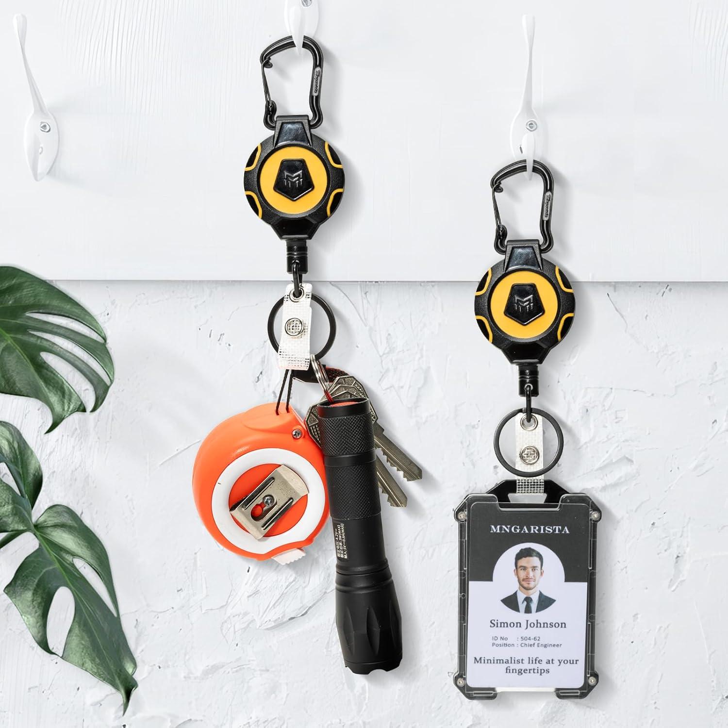 Llavero Retráctil MNGARISTA 2-Pack 283.5g 80cm Acero Inoxidable