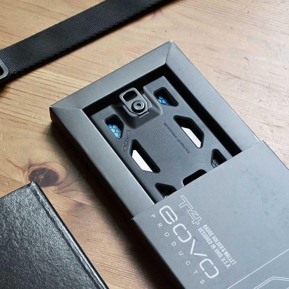 Soporte de Identificación GOVO T4 Sin Clip - Policarbonato Negro