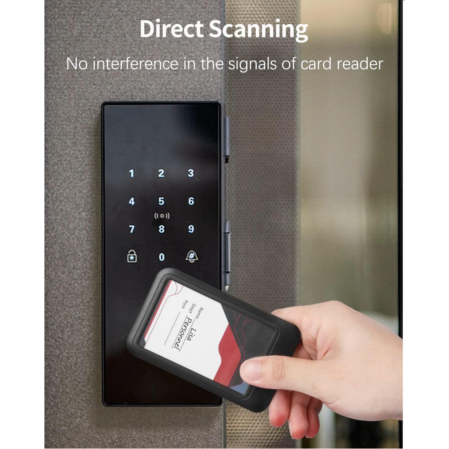 Uniclife Soporte de Identificación Deslizante Duro Negro 3 Pack