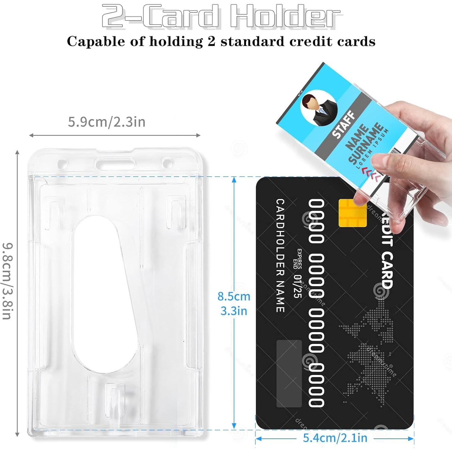 Lanyard Retráctil DELSWIN con Carabiner y Soporte para 2 Tarjetas