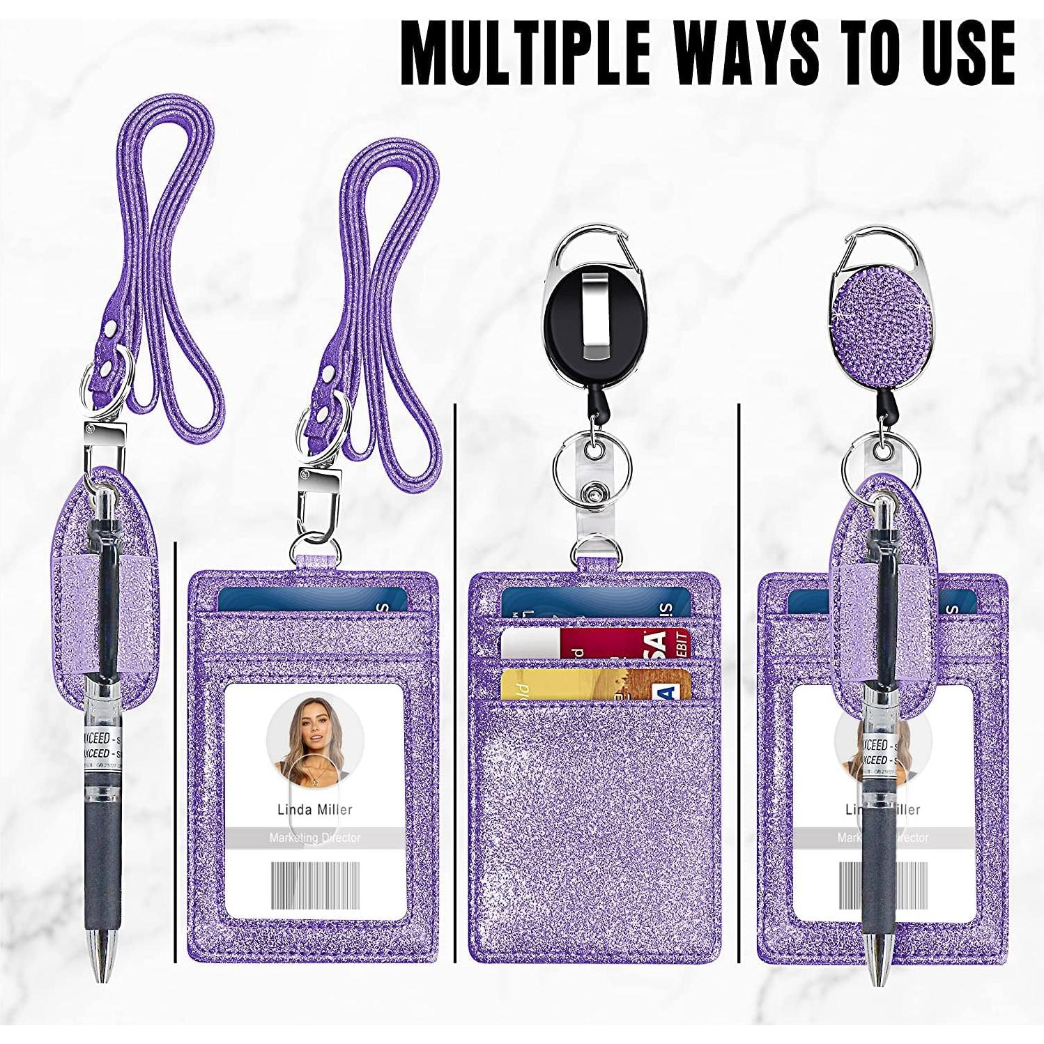 Soporte de Identificación Retráctil Azrra con Cordón y Bolígrafos