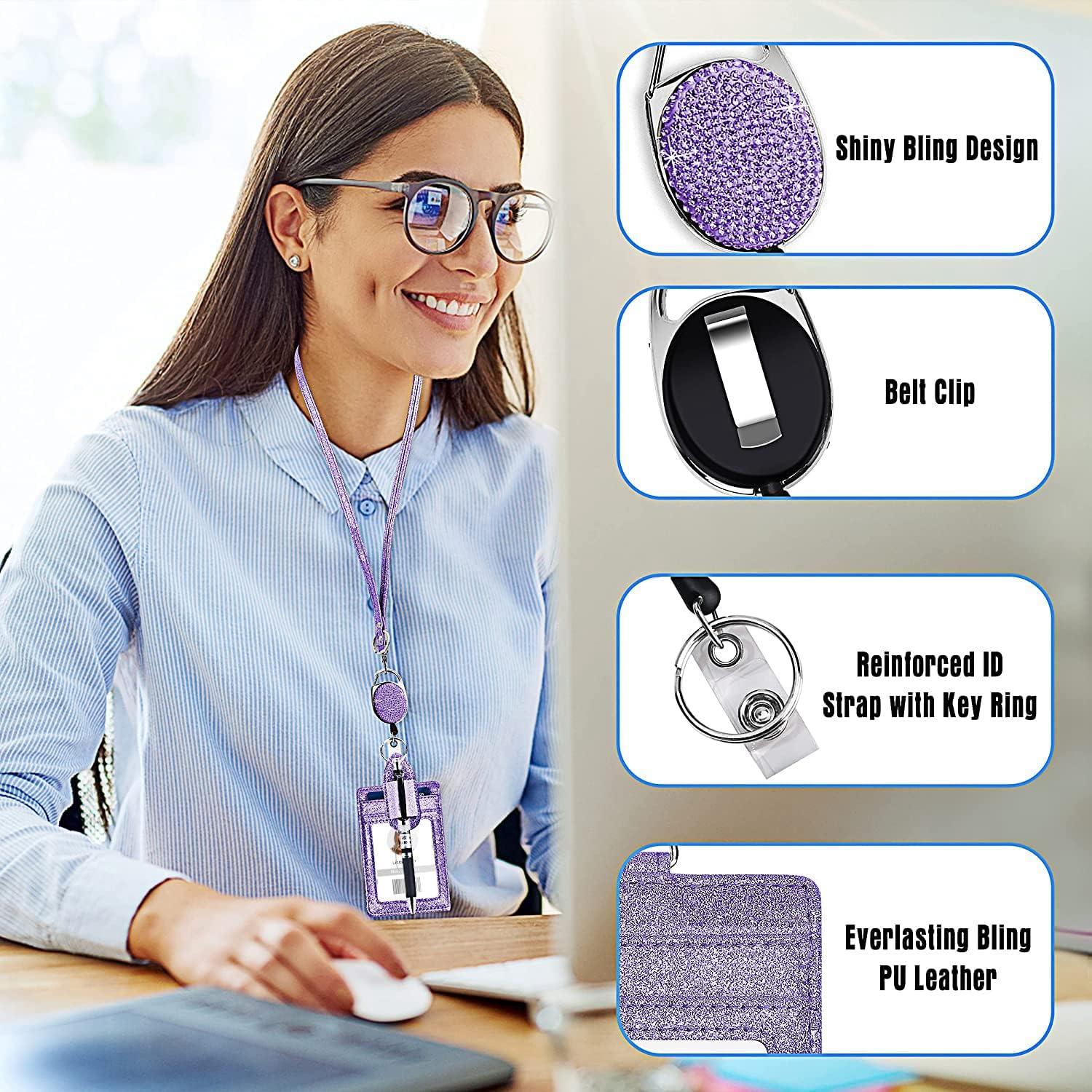 Soporte de Identificación Retráctil Azrra con Cordón y Bolígrafos