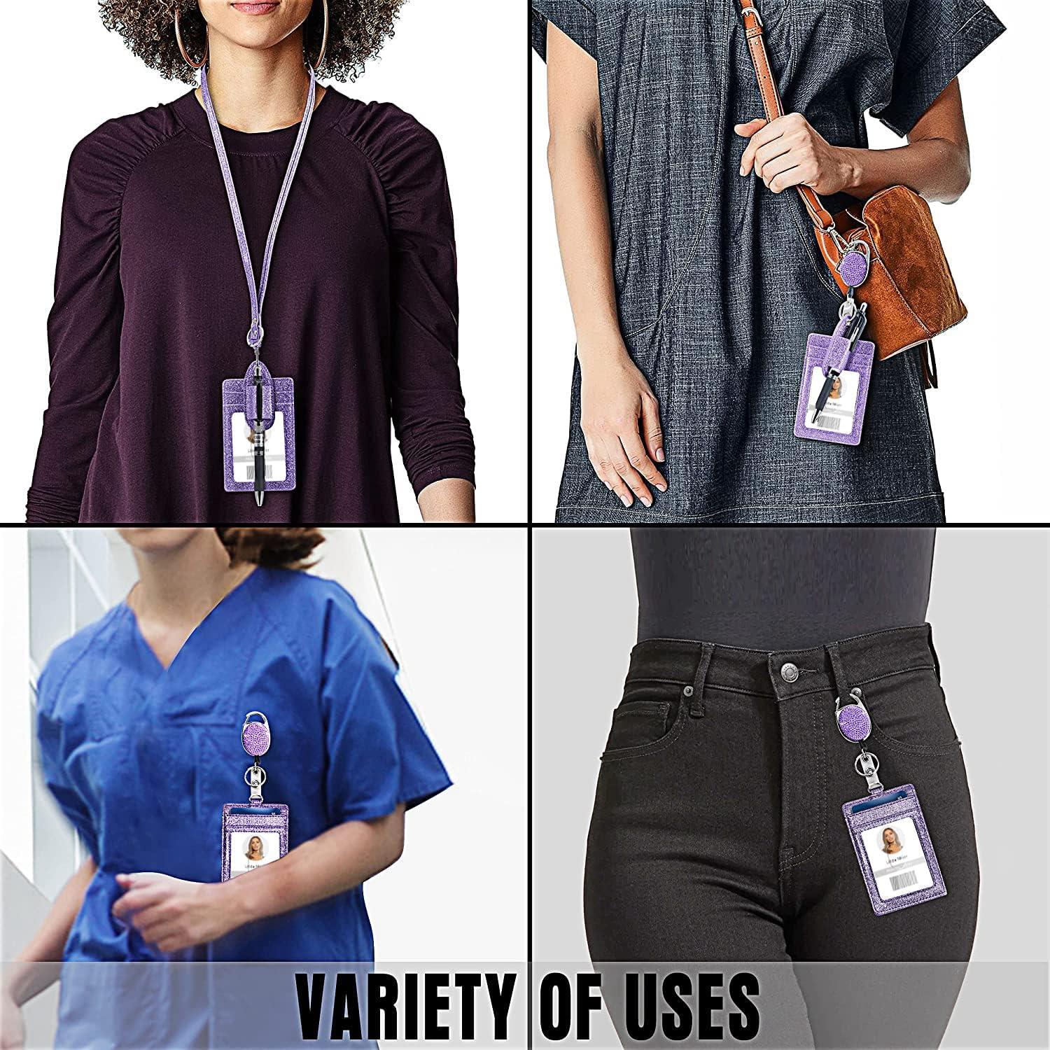 Soporte de Identificación Retráctil Azrra con Cordón y Bolígrafos