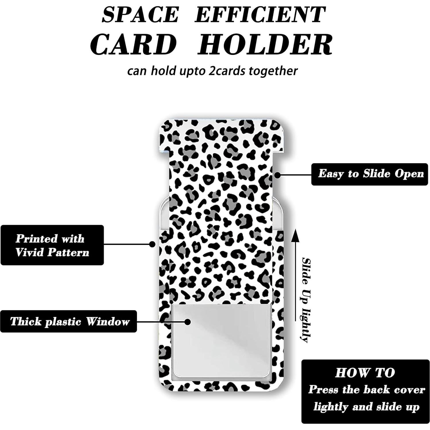 Porta Credenciales Retráctil Coaott Leopardo de Nieve