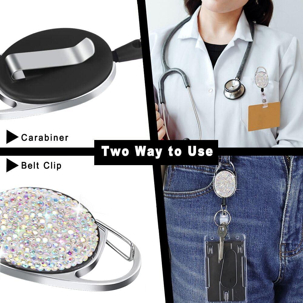 Soporte Retráctil para Identificación VIQWYIC Colorido con Lanyard