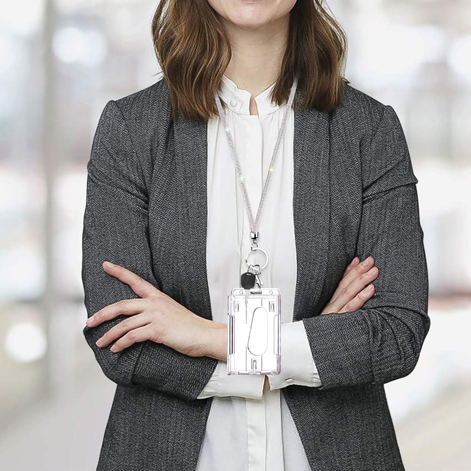 Soporte Retráctil para Identificación VIQWYIC Colorido con Lanyard