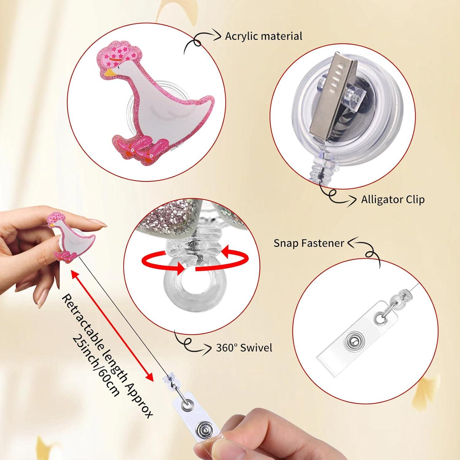 Soporte Retráctil para Insignia Podafu Ganso Rosa 61 cm