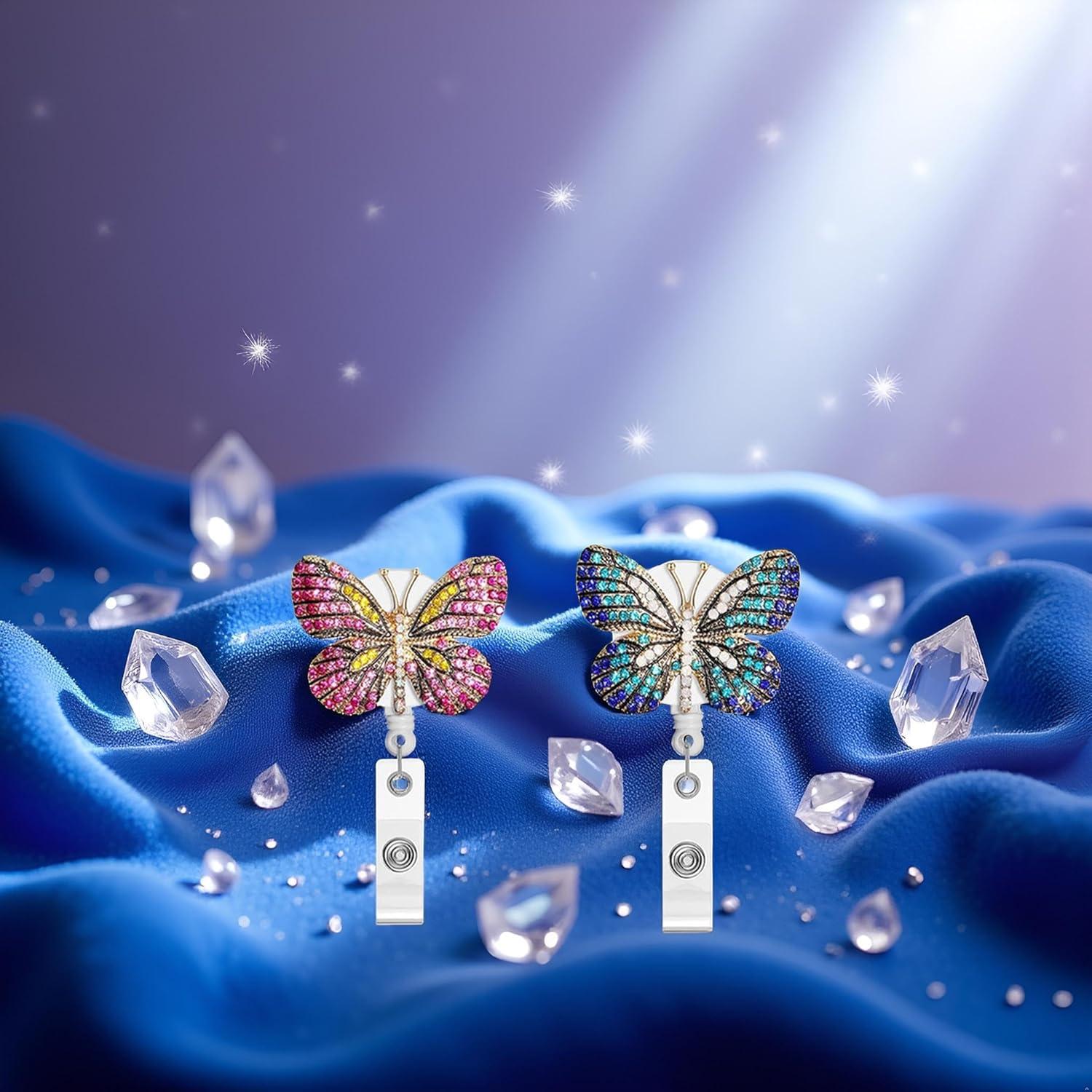 Portadores de Insignia Retráctiles WLngtv con Diseño Mariposa