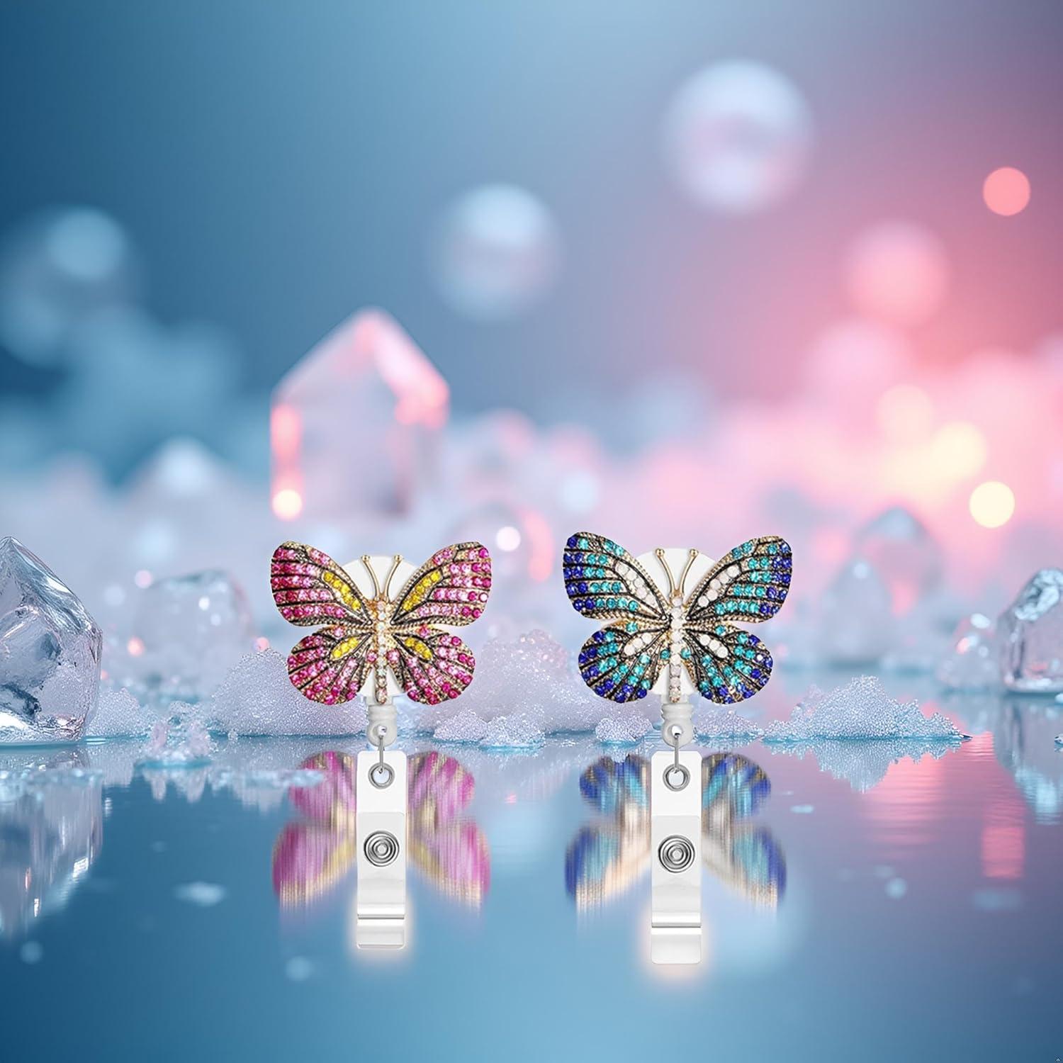 Portadores de Insignia Retráctiles WLngtv con Diseño Mariposa