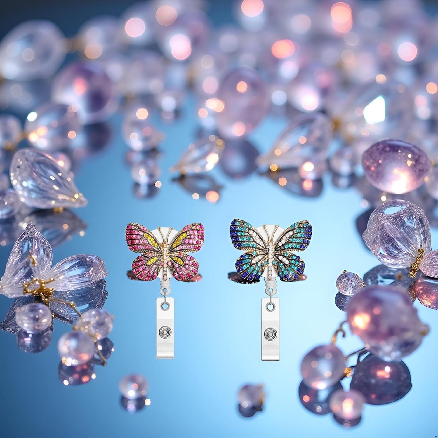 Portadores de Insignia Retráctiles WLngtv con Diseño Mariposa