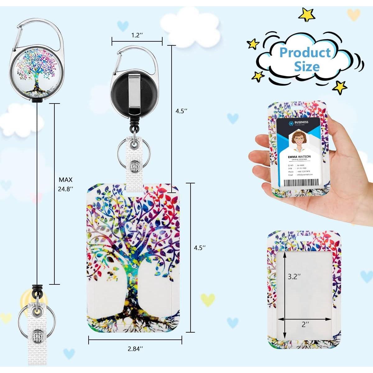 Reel de Insignia Retráctil WoEluone Árbol de la Vida 61cm