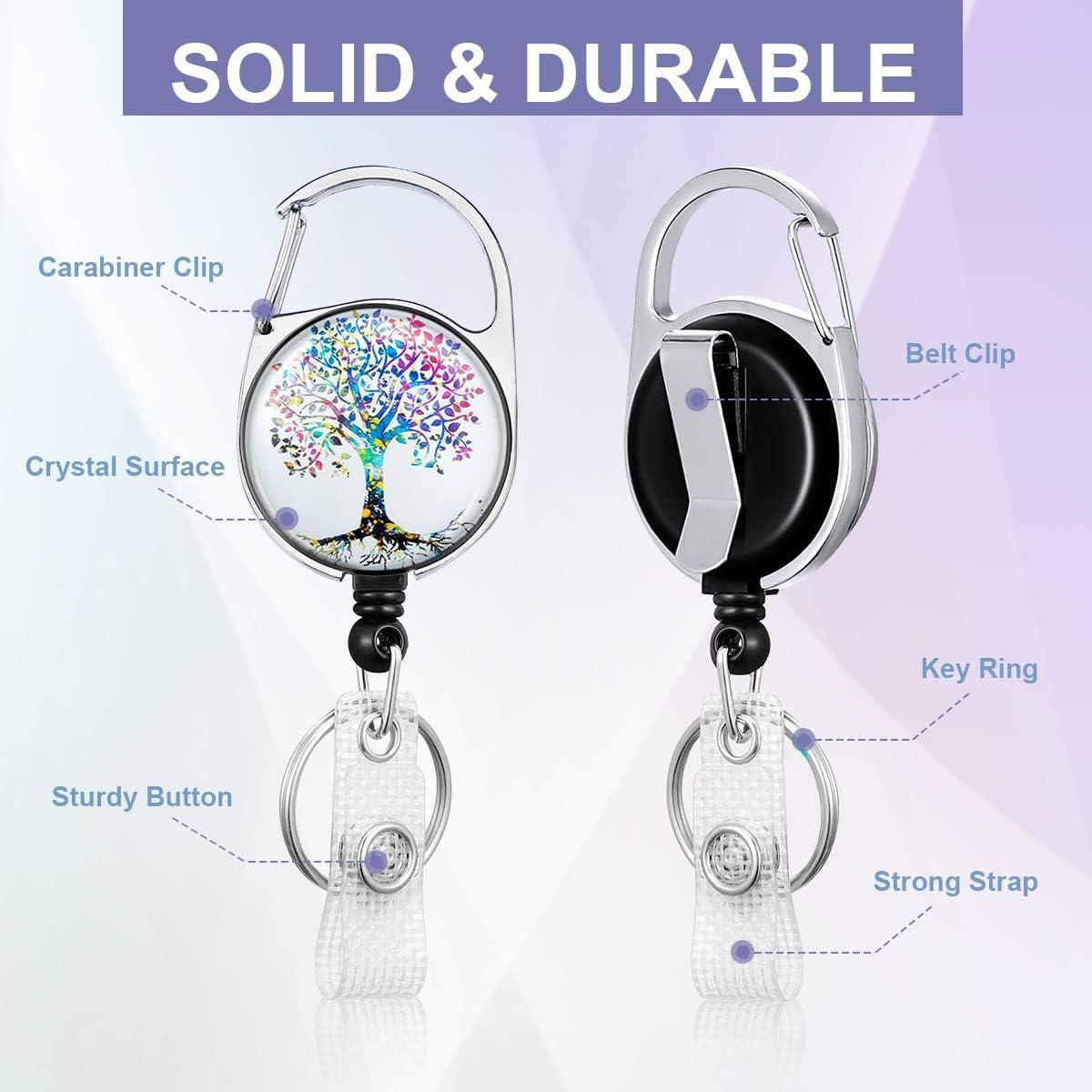 Reel de Insignia Retráctil WoEluone Árbol de la Vida 61cm