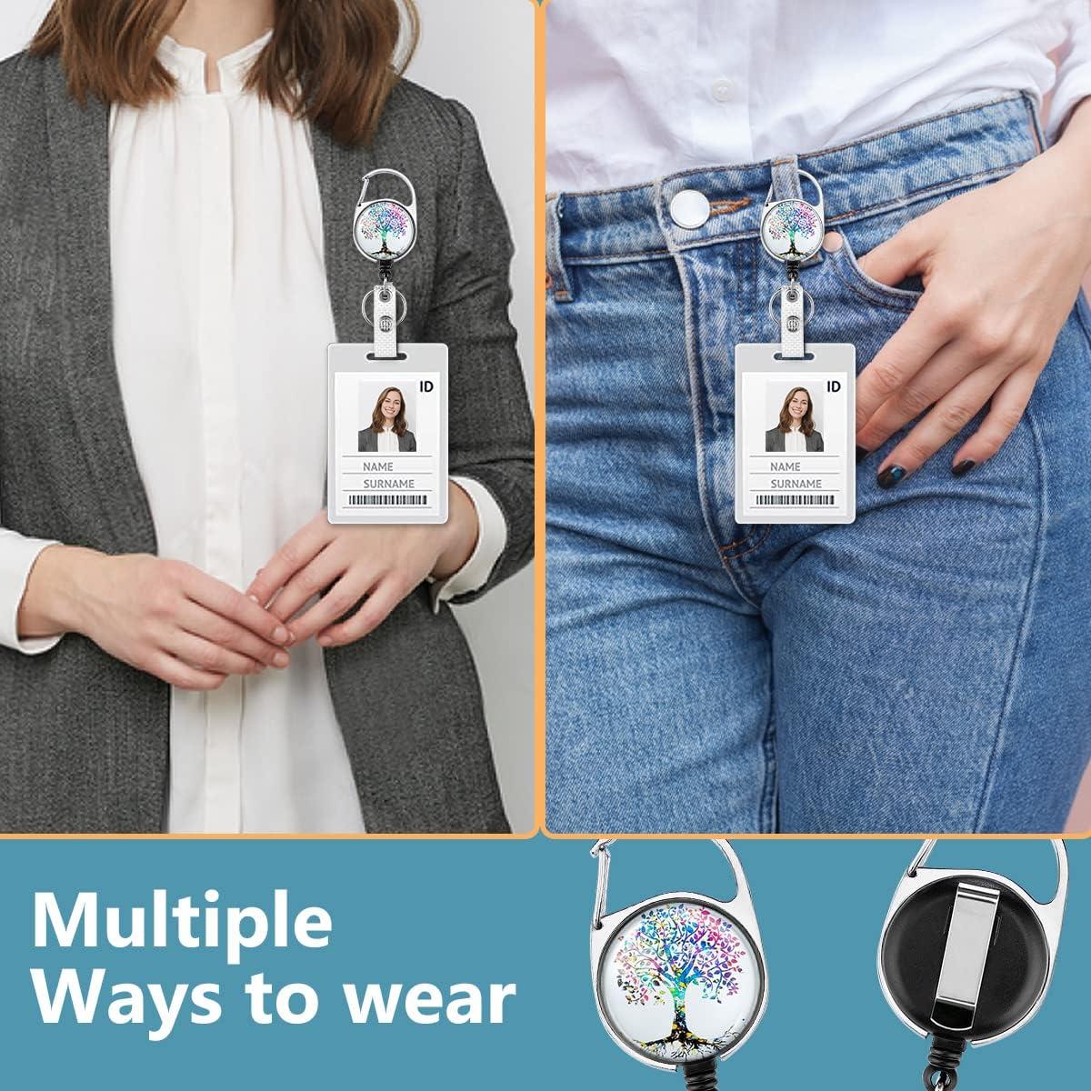 Reel de Insignia Retráctil WoEluone Árbol de la Vida 61cm