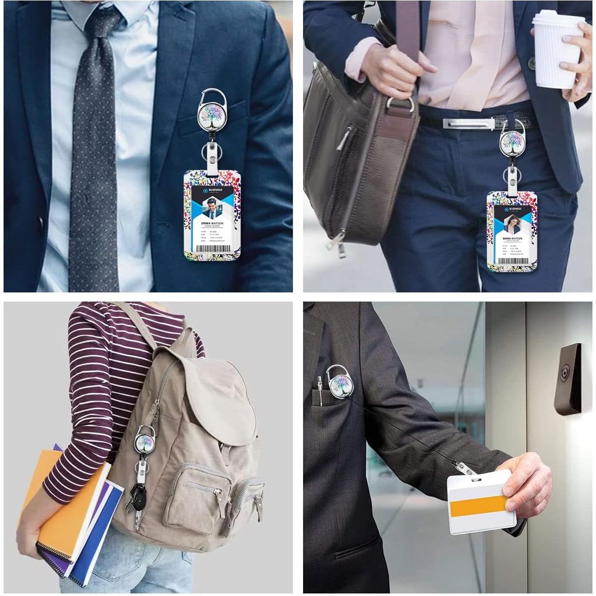 Reel de Insignia Retráctil WoEluone Árbol de la Vida 61cm