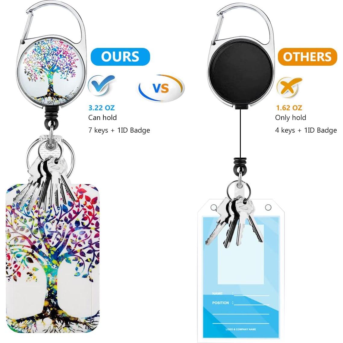 Reel de Insignia Retráctil WoEluone Árbol de la Vida 61cm