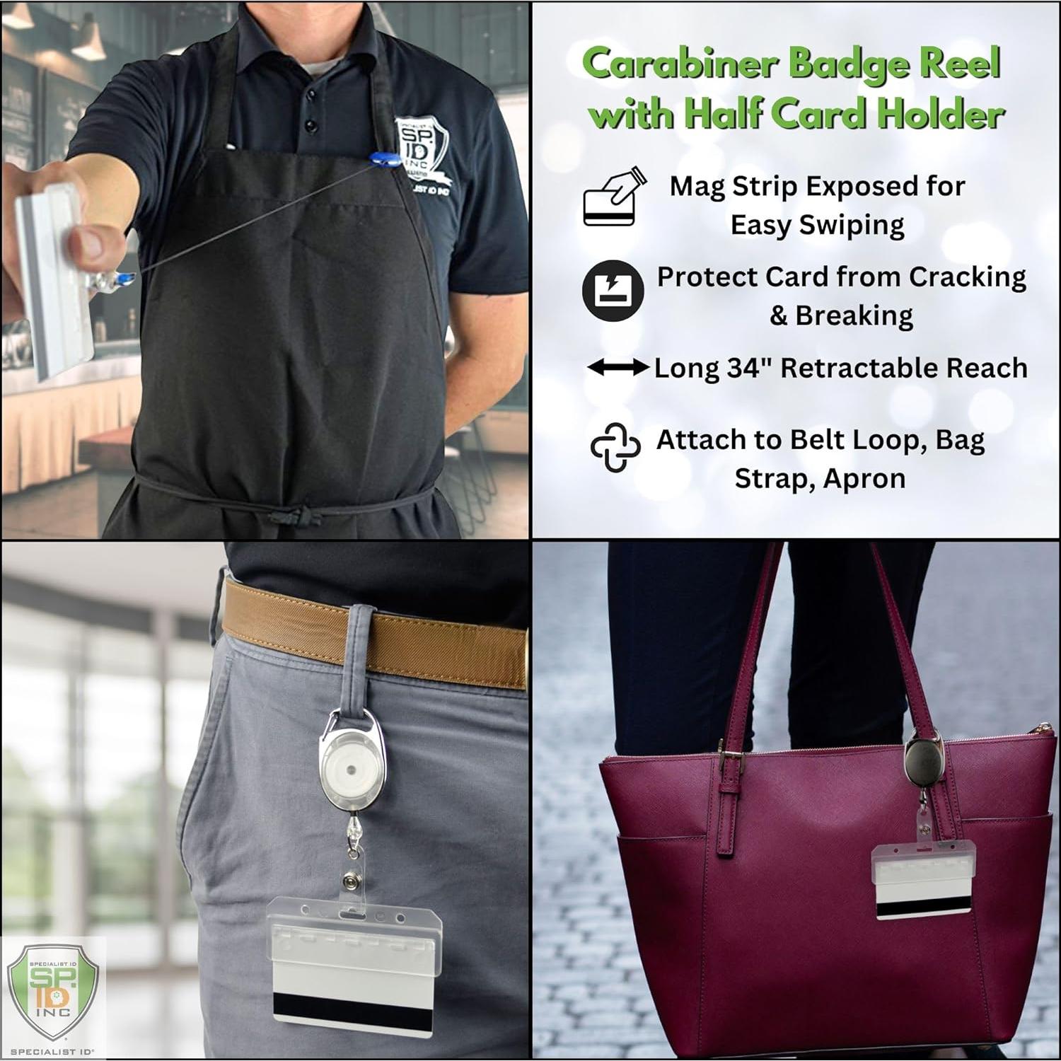 Paquete de 2 Carabinas ID Especialista con Sujetador de Tarjeta