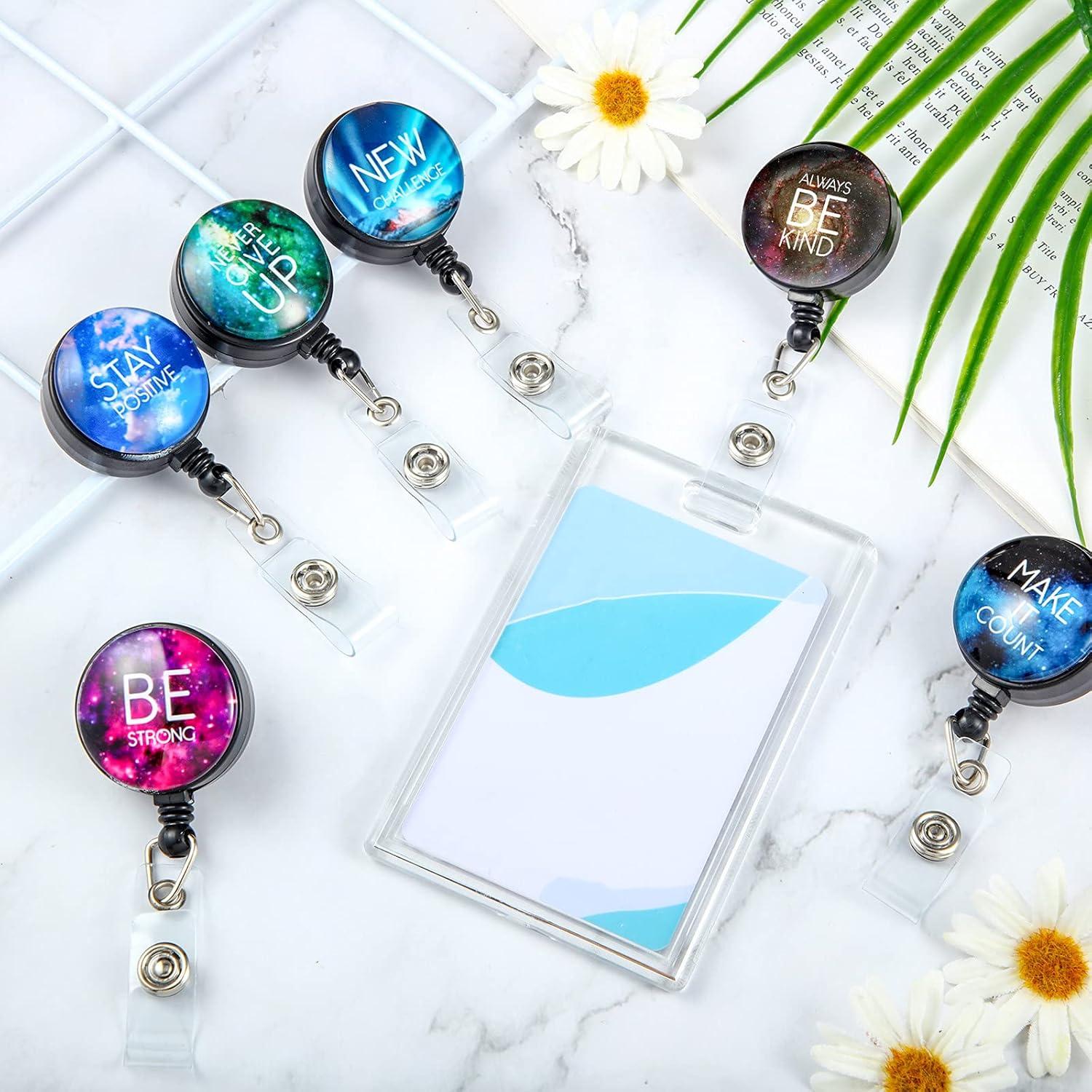 Portatarjetas Retráctil Zonon 9 Piezas Motivacionales Multicolor