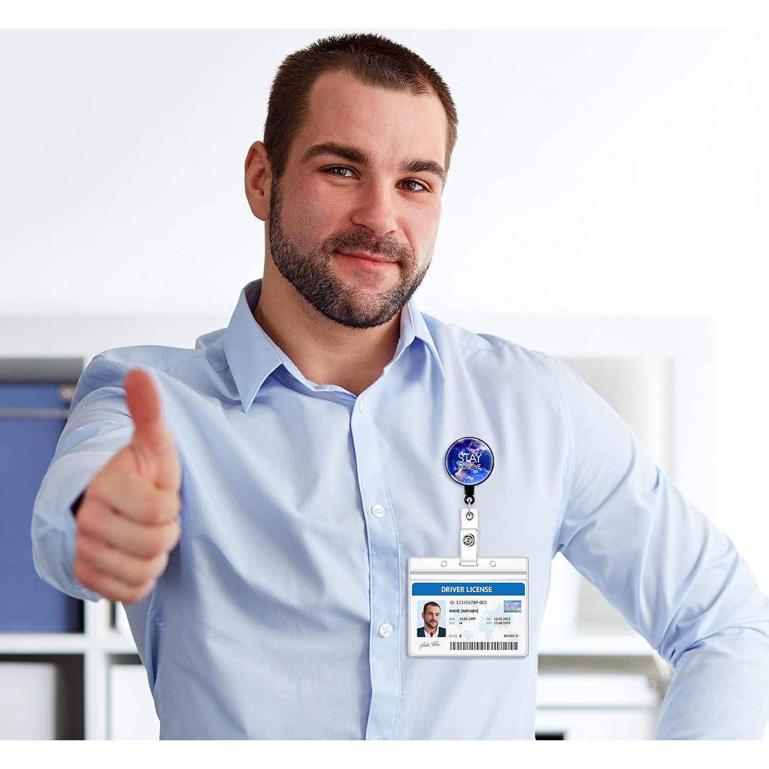 Portatarjetas Retráctil Zonon 9 Piezas Motivacionales Multicolor