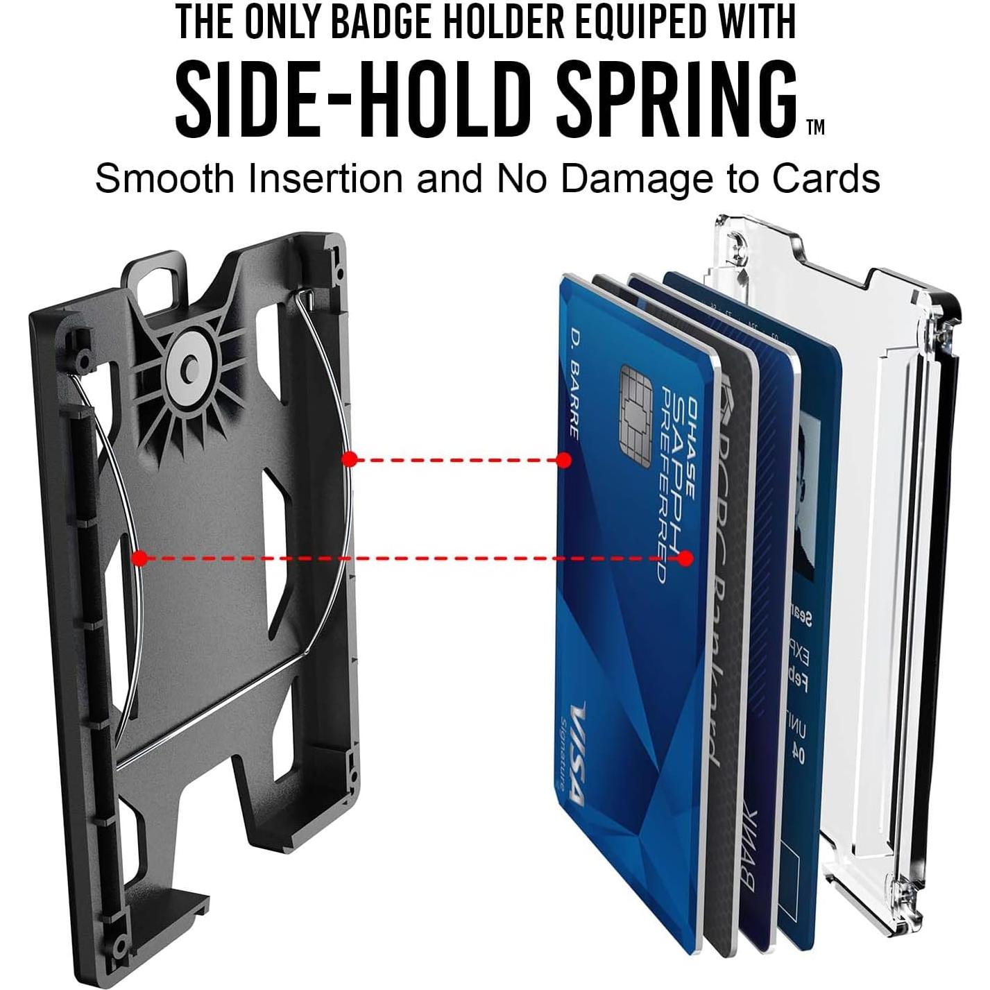 Portatarjetas GOVO T4 Negro - Policarbonato con Clip de Metal