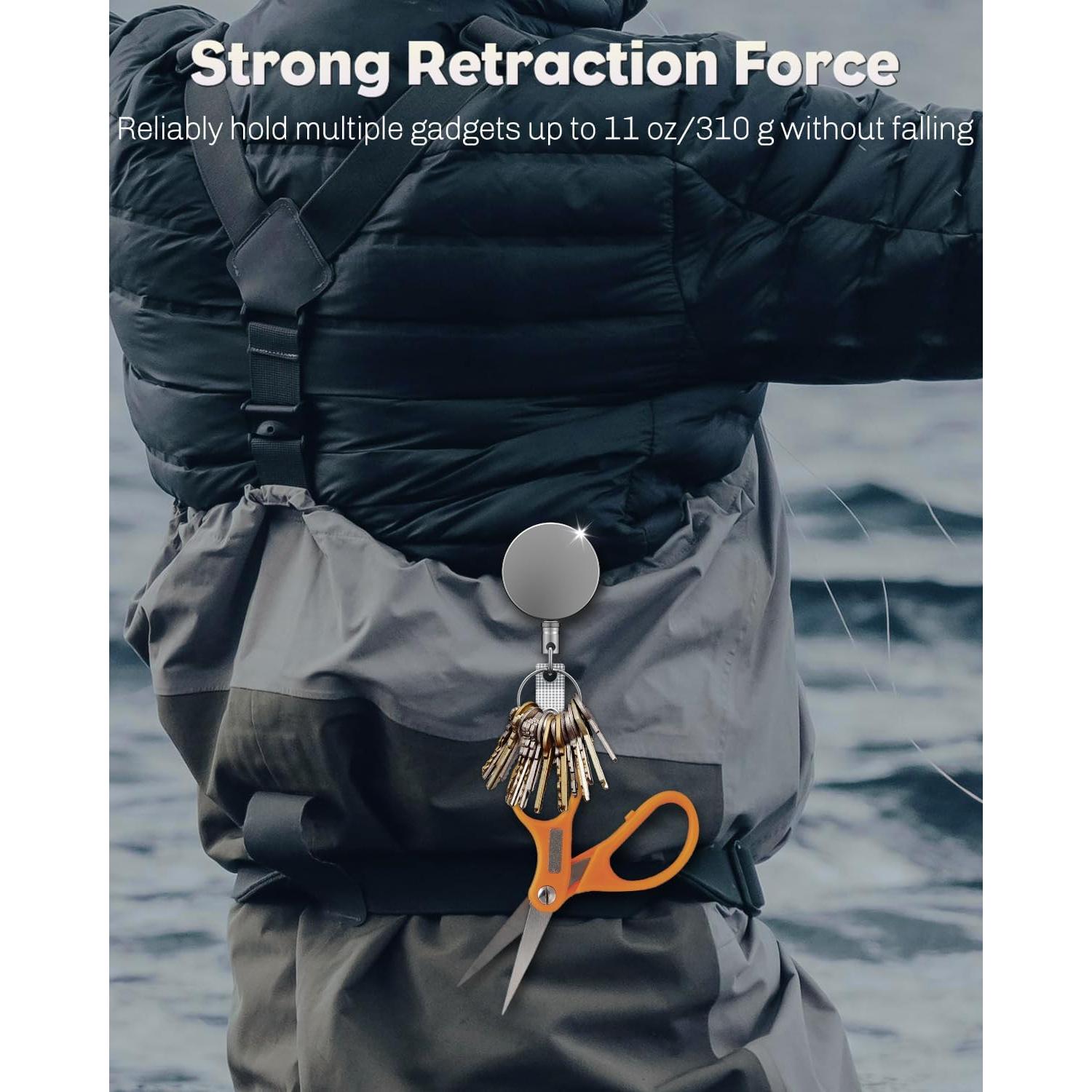 Llavero Retráctil Uniclife 2 Paquete Metal 69.85 cm Nylon