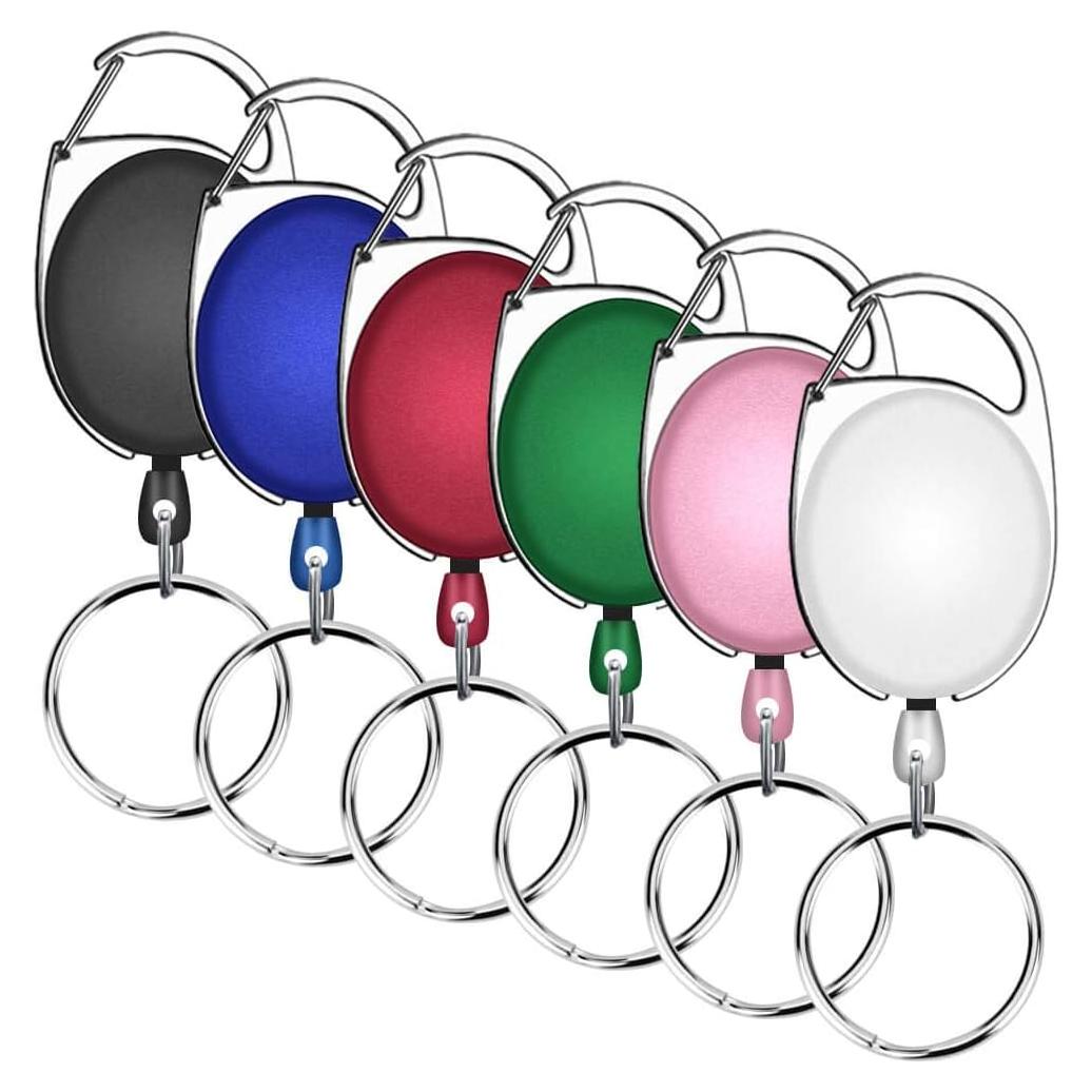 Soporte de Identificación Retráctil Selizo 6 Piezas Colores Variados