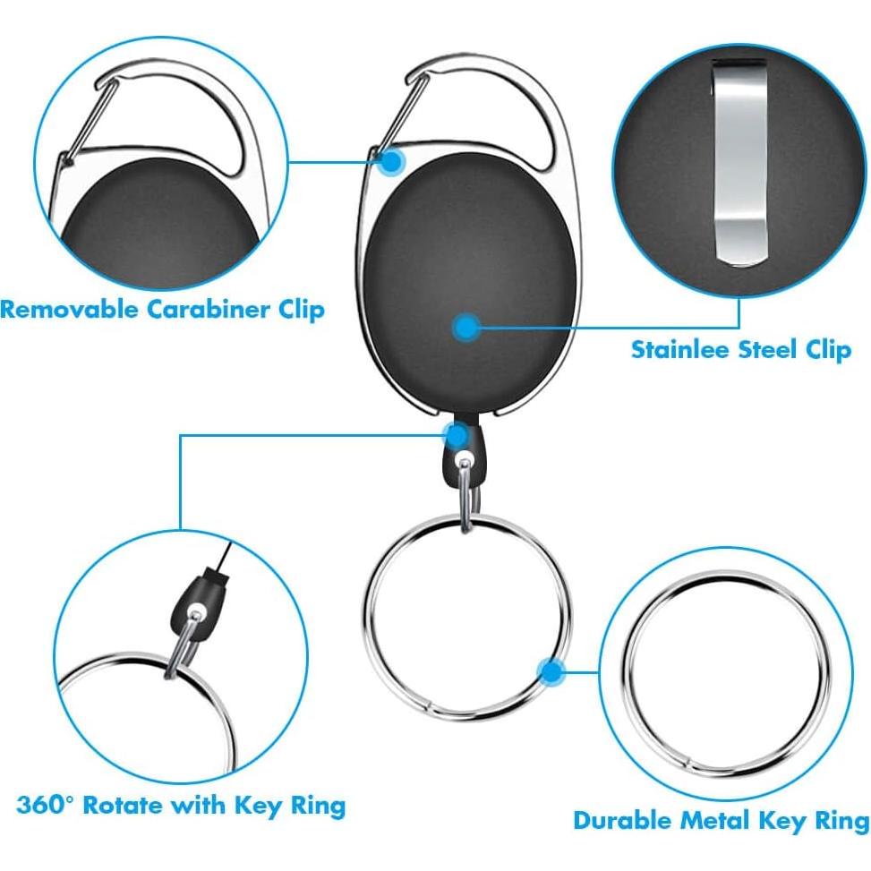 Soporte de Identificación Retráctil Selizo 6 Piezas Colores Variados