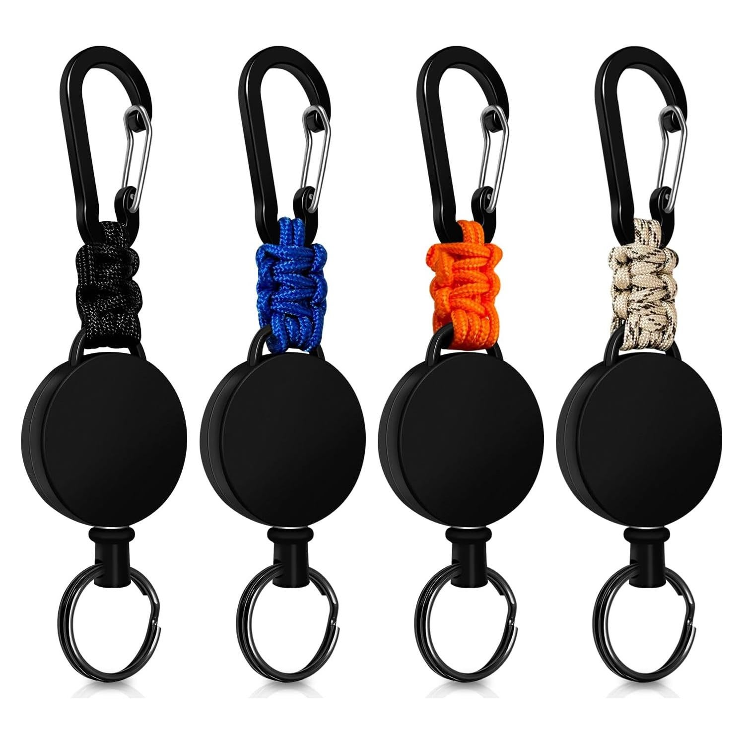 Llave Retráctil 4 Piezas Auriikoop con Cable de Acero 60 cm