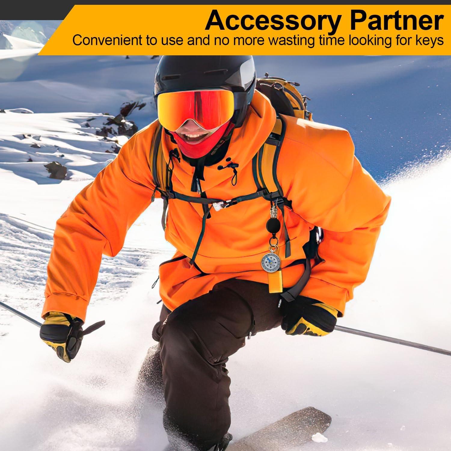 Llave Retráctil 4 Piezas Auriikoop con Cable de Acero 60 cm